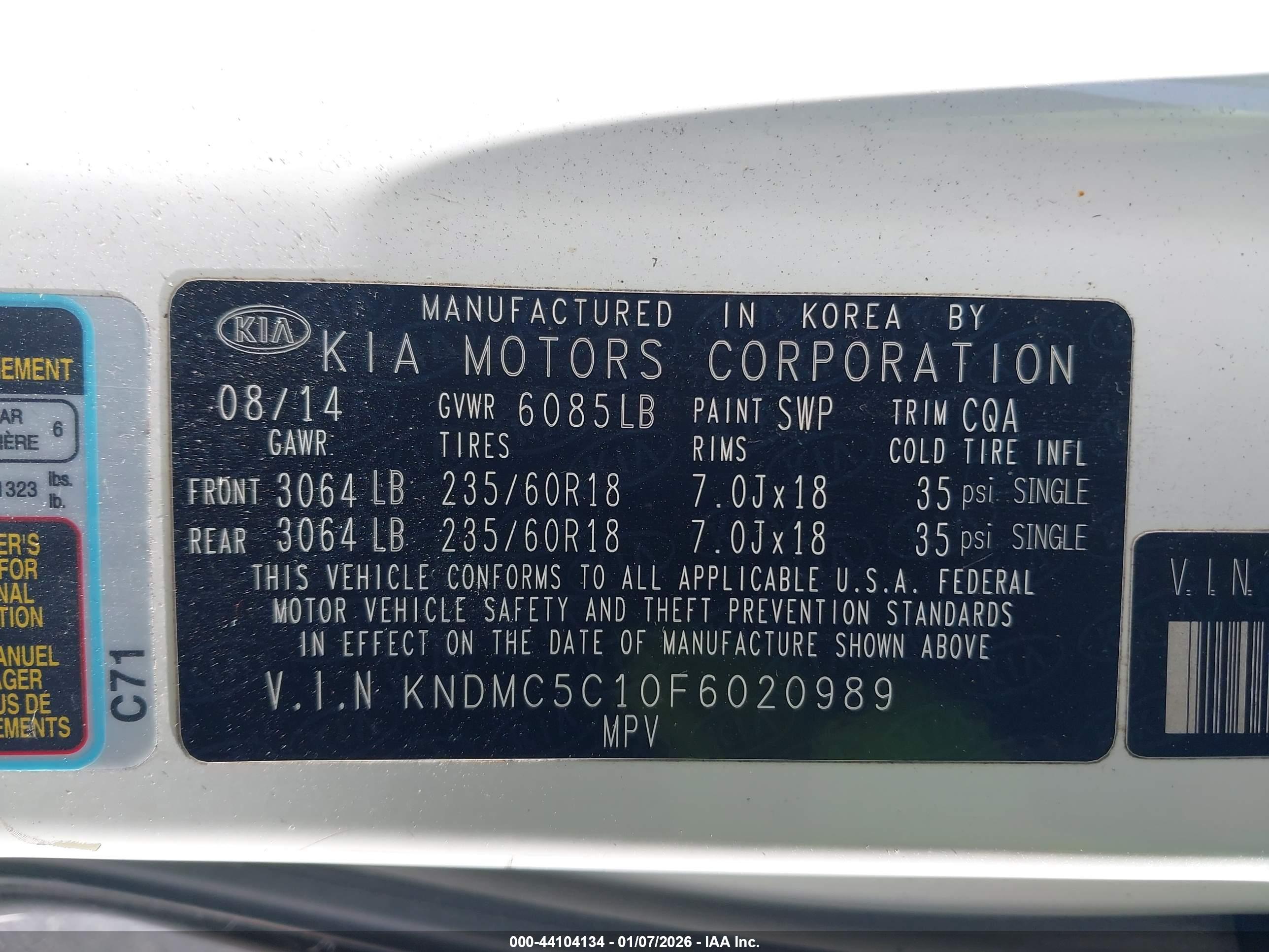 KIA SEDONA image 9