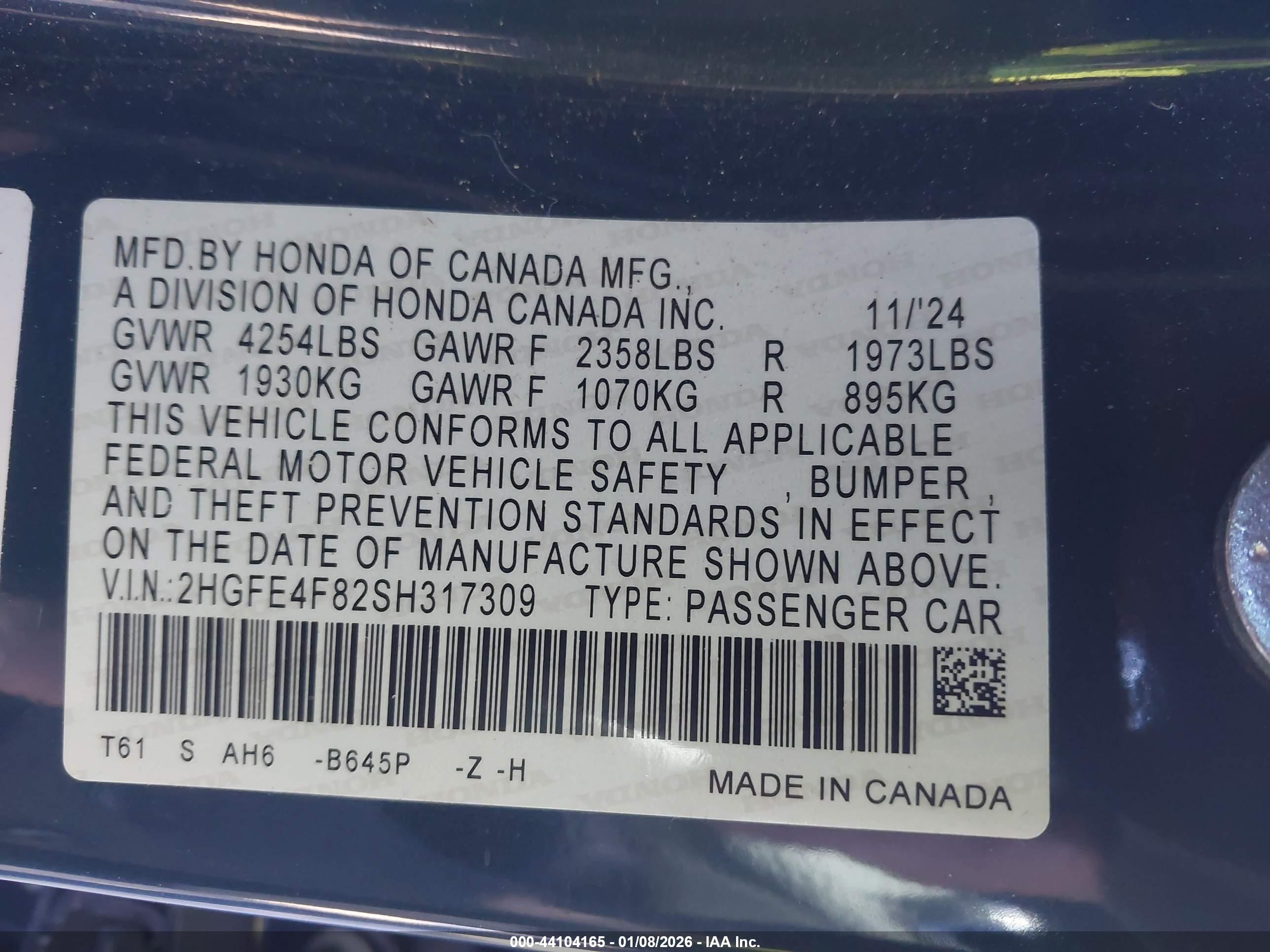 HONDA CIVIC image 9