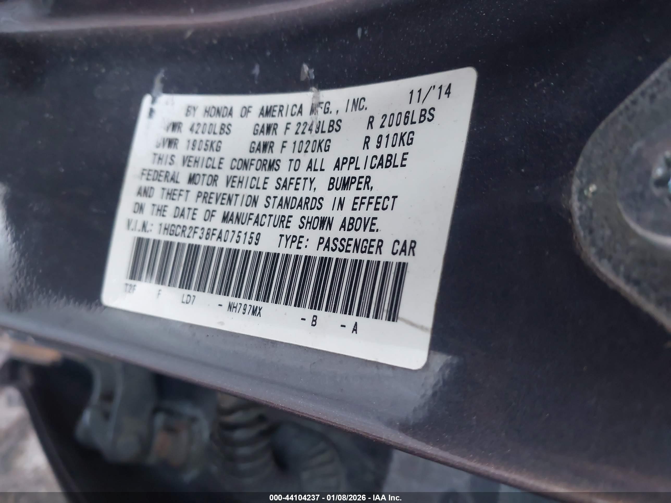 HONDA ACCORD image 9