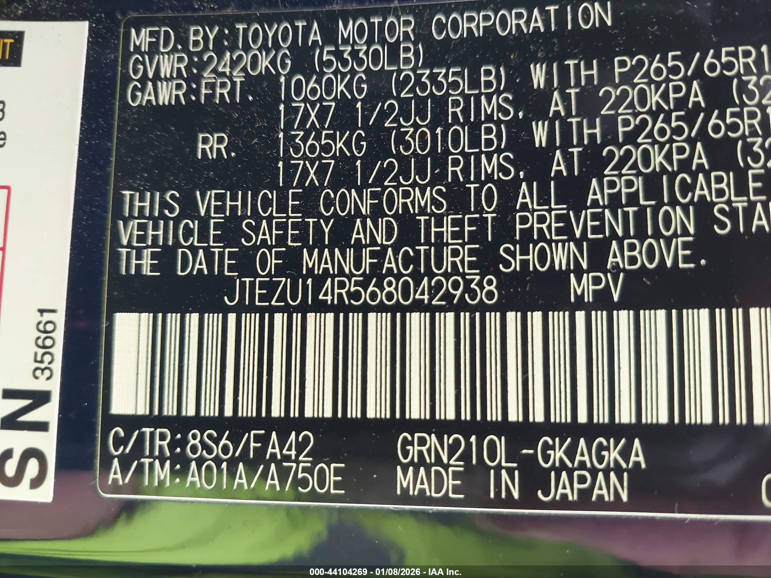 TOYOTA 4RUNNER image 9