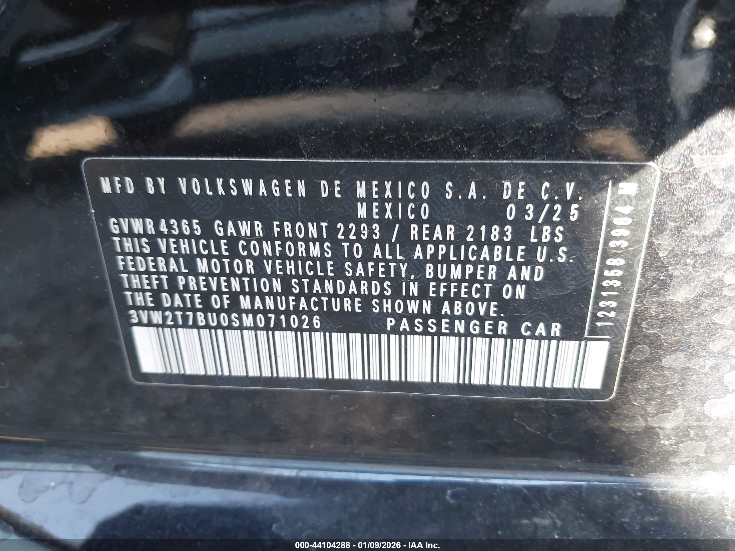 VOLKSWAGEN JETTA image 9