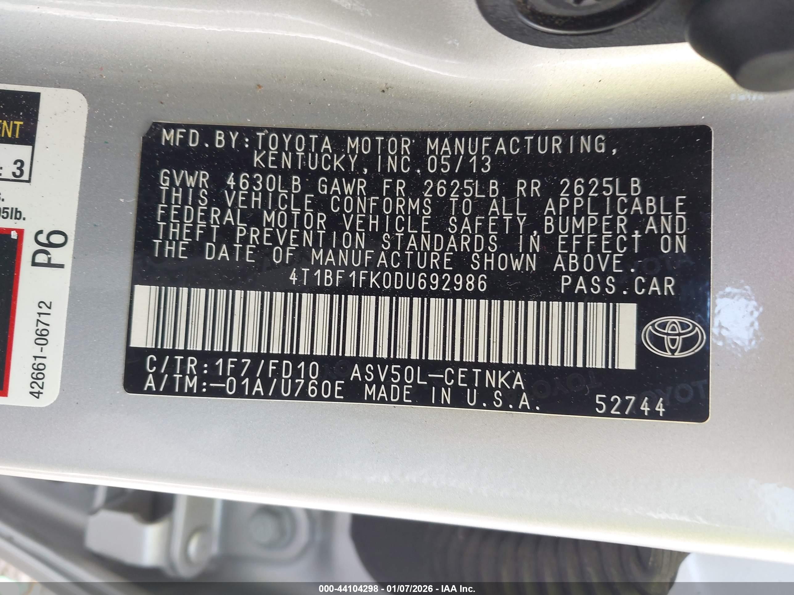 TOYOTA CAMRY image 9