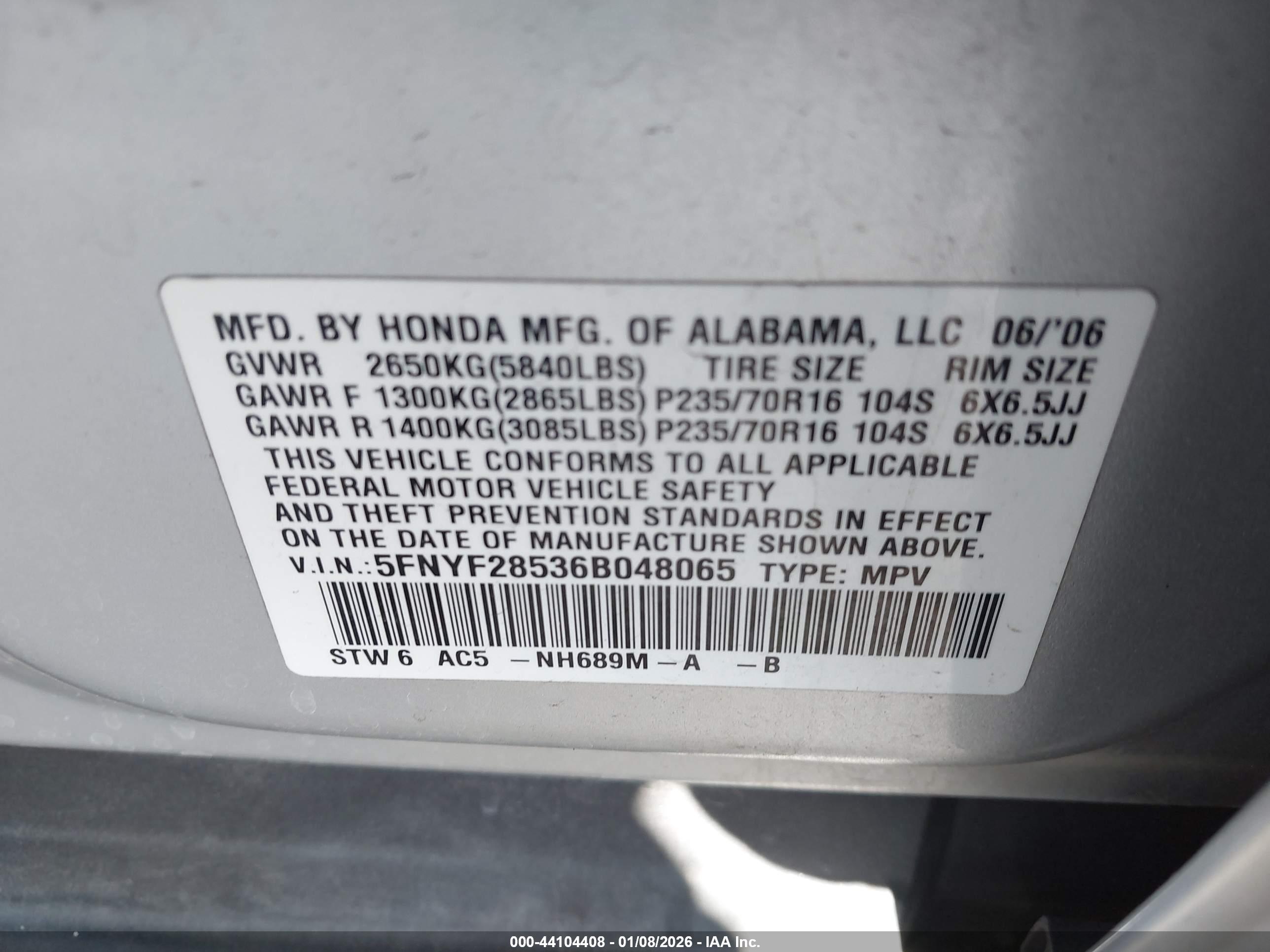 HONDA PILOT image 9