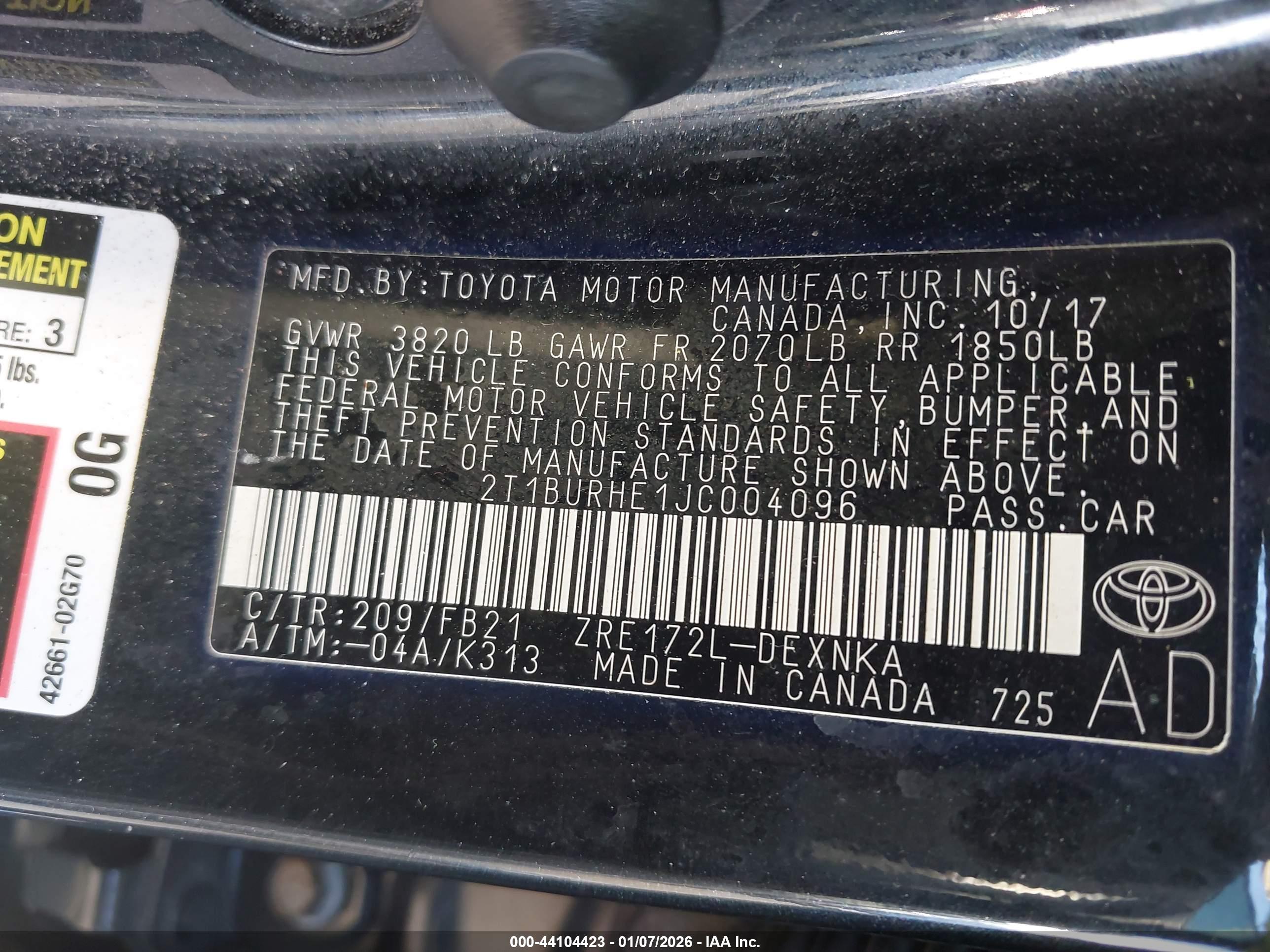 TOYOTA COROLLA image 9