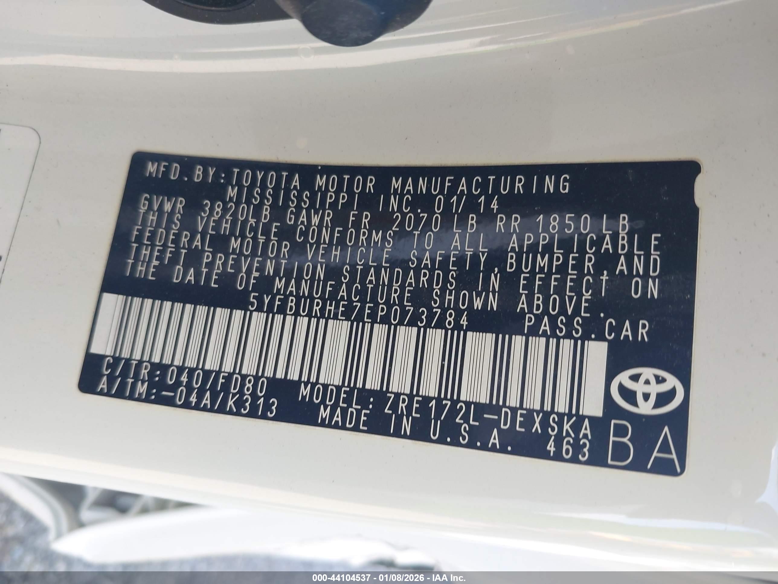 TOYOTA COROLLA image 9