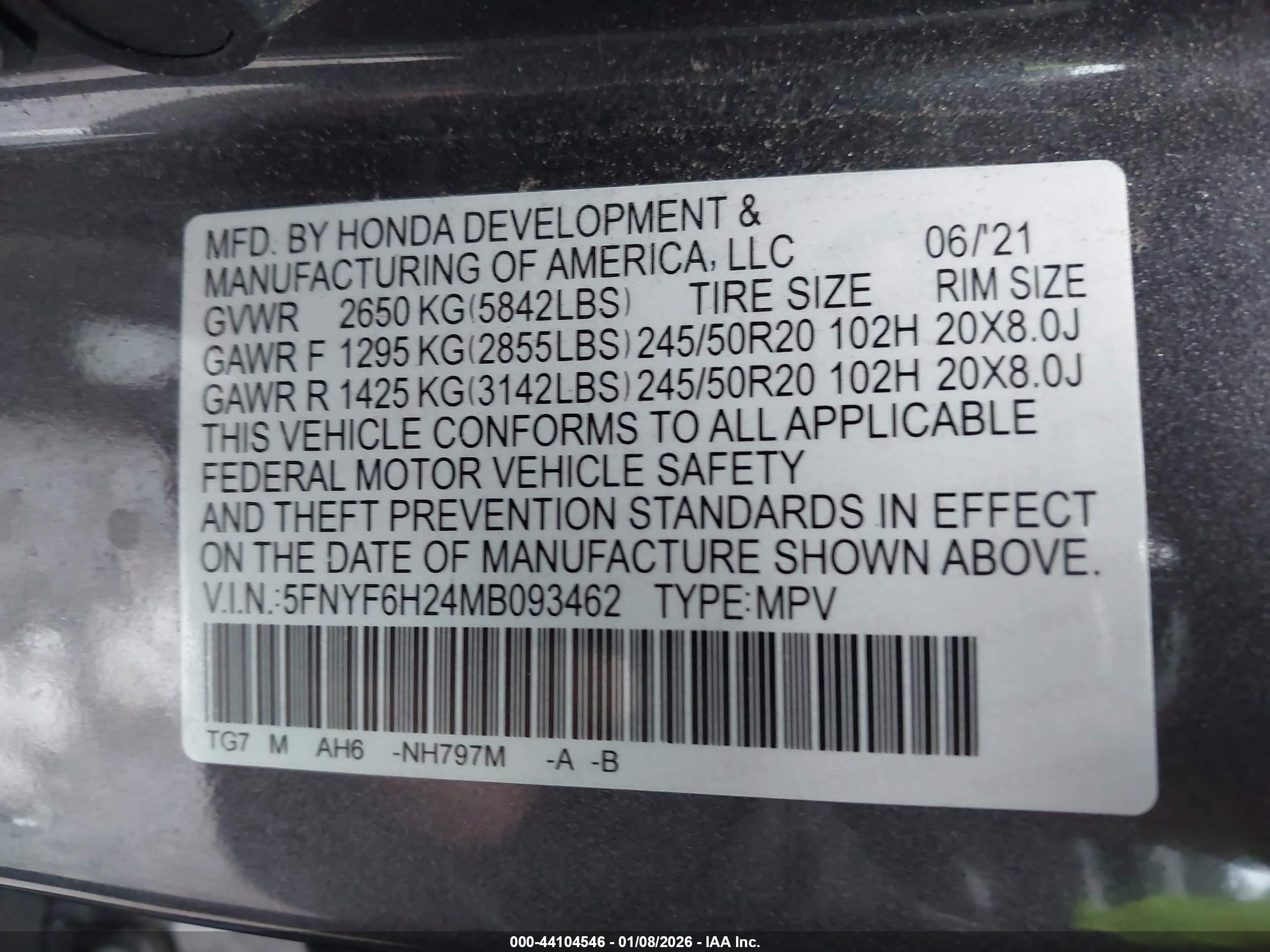 HONDA PILOT image 9