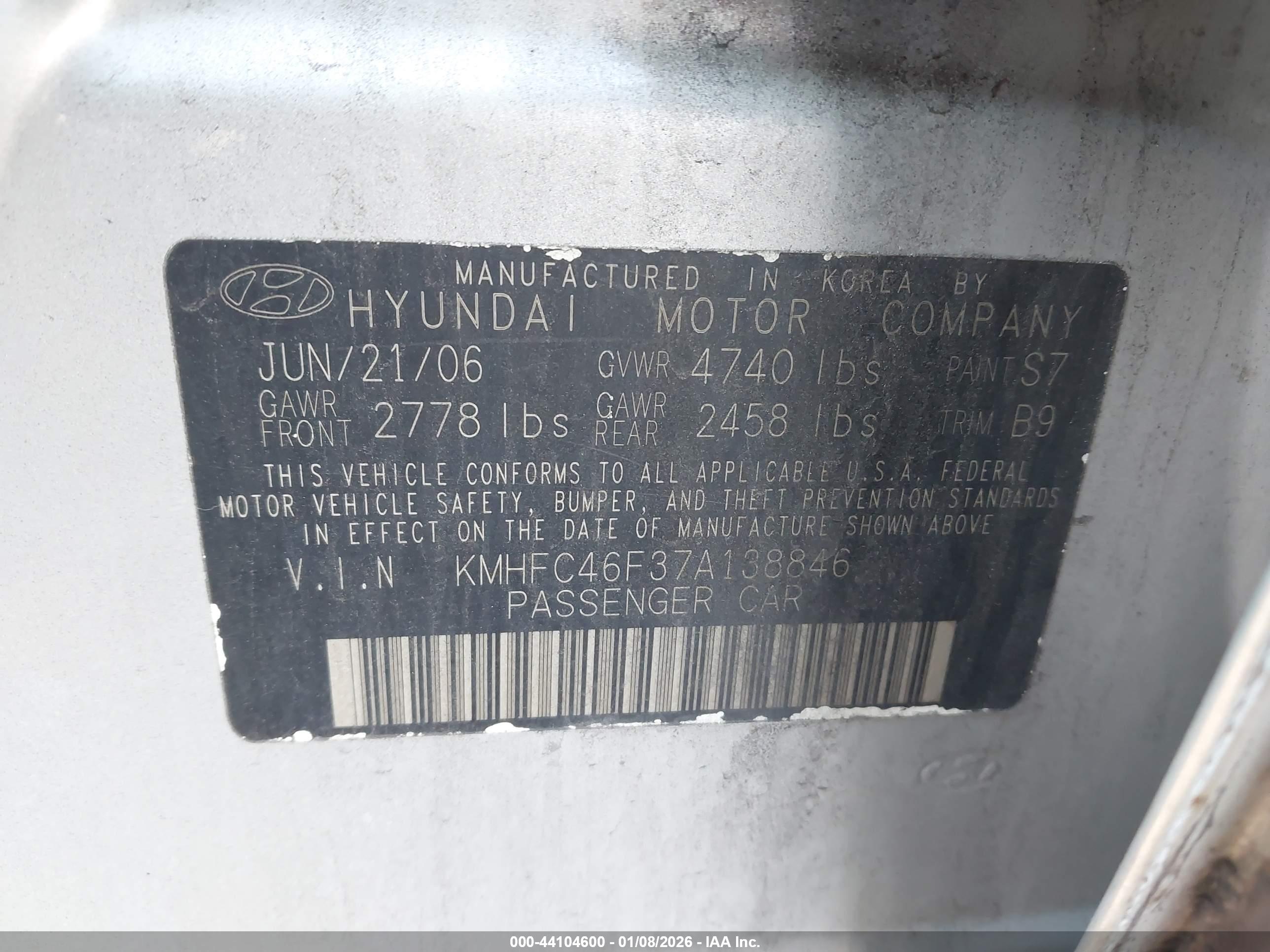 HYUNDAI AZERA image 9