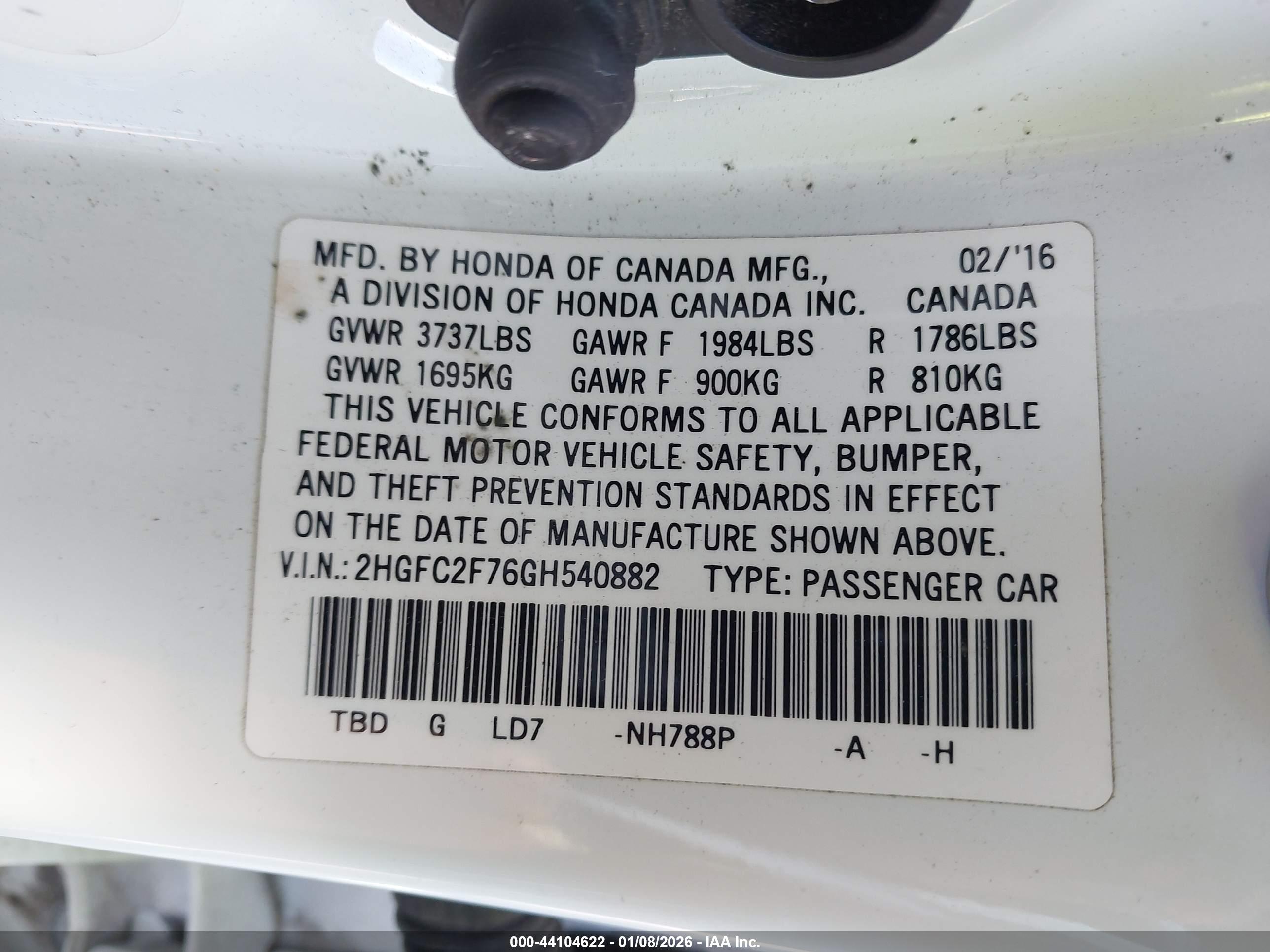 HONDA CIVIC image 9