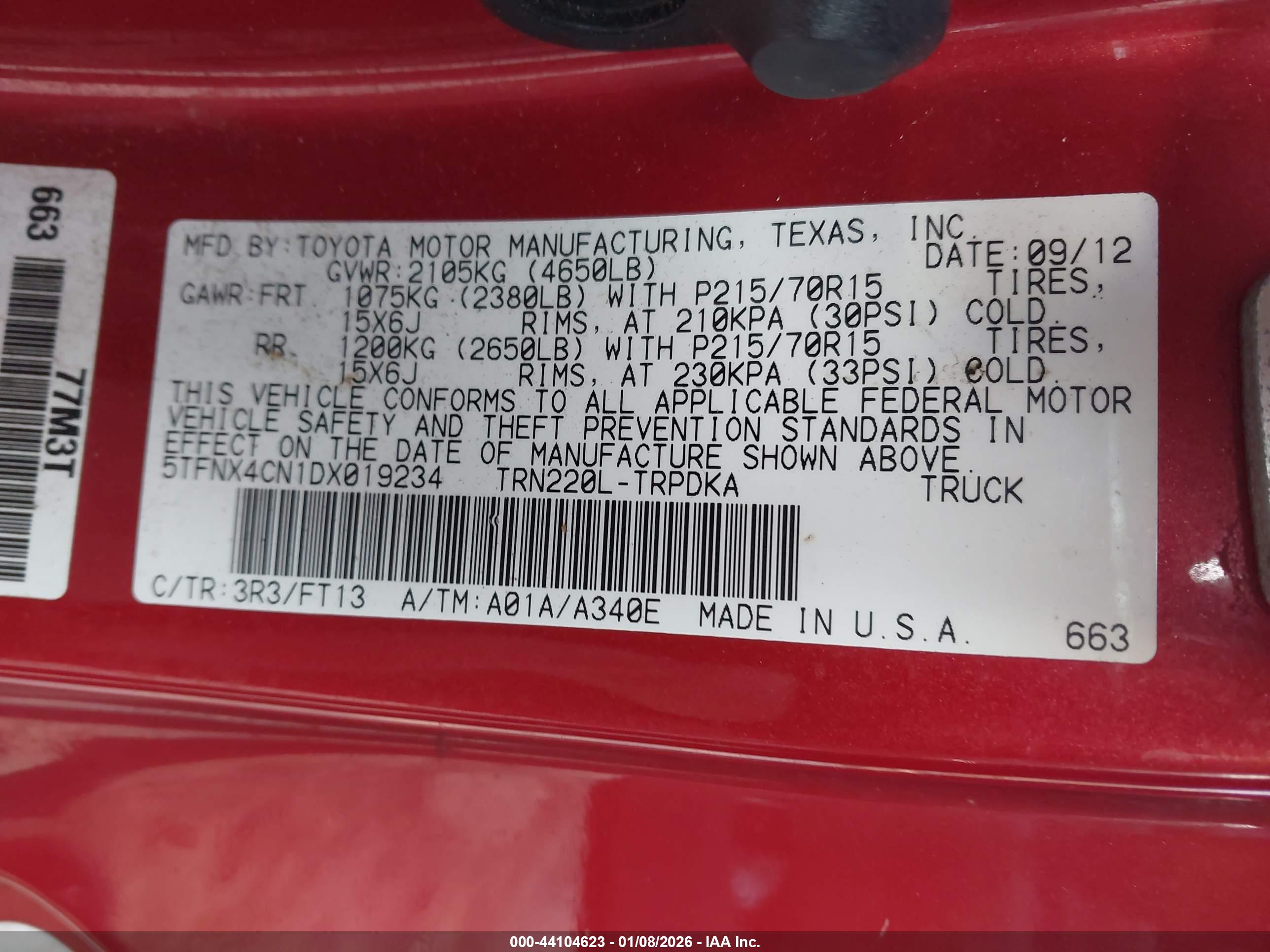 TOYOTA TACOMA image 9