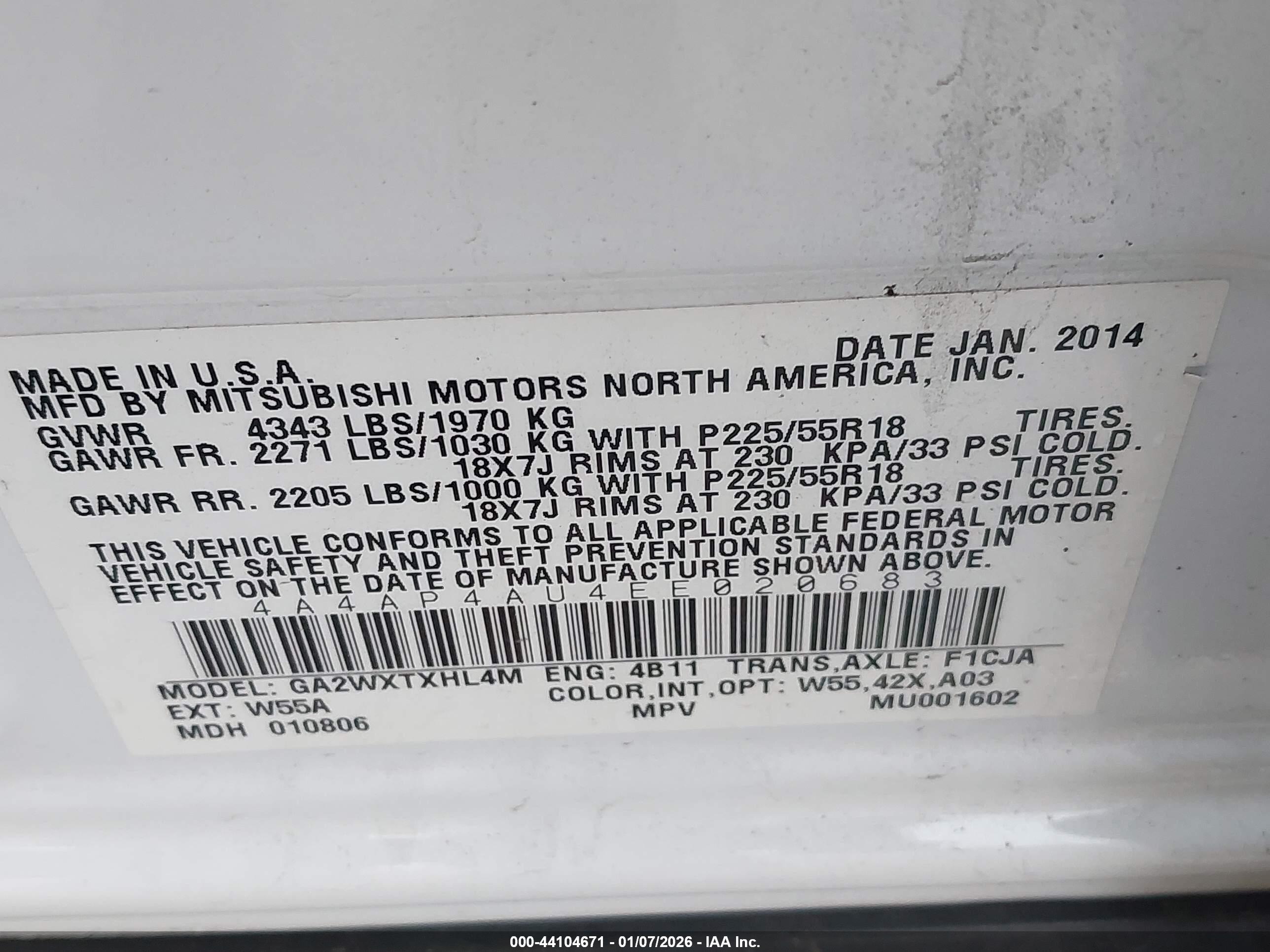 MITSUBISHI OUTLANDER image 9