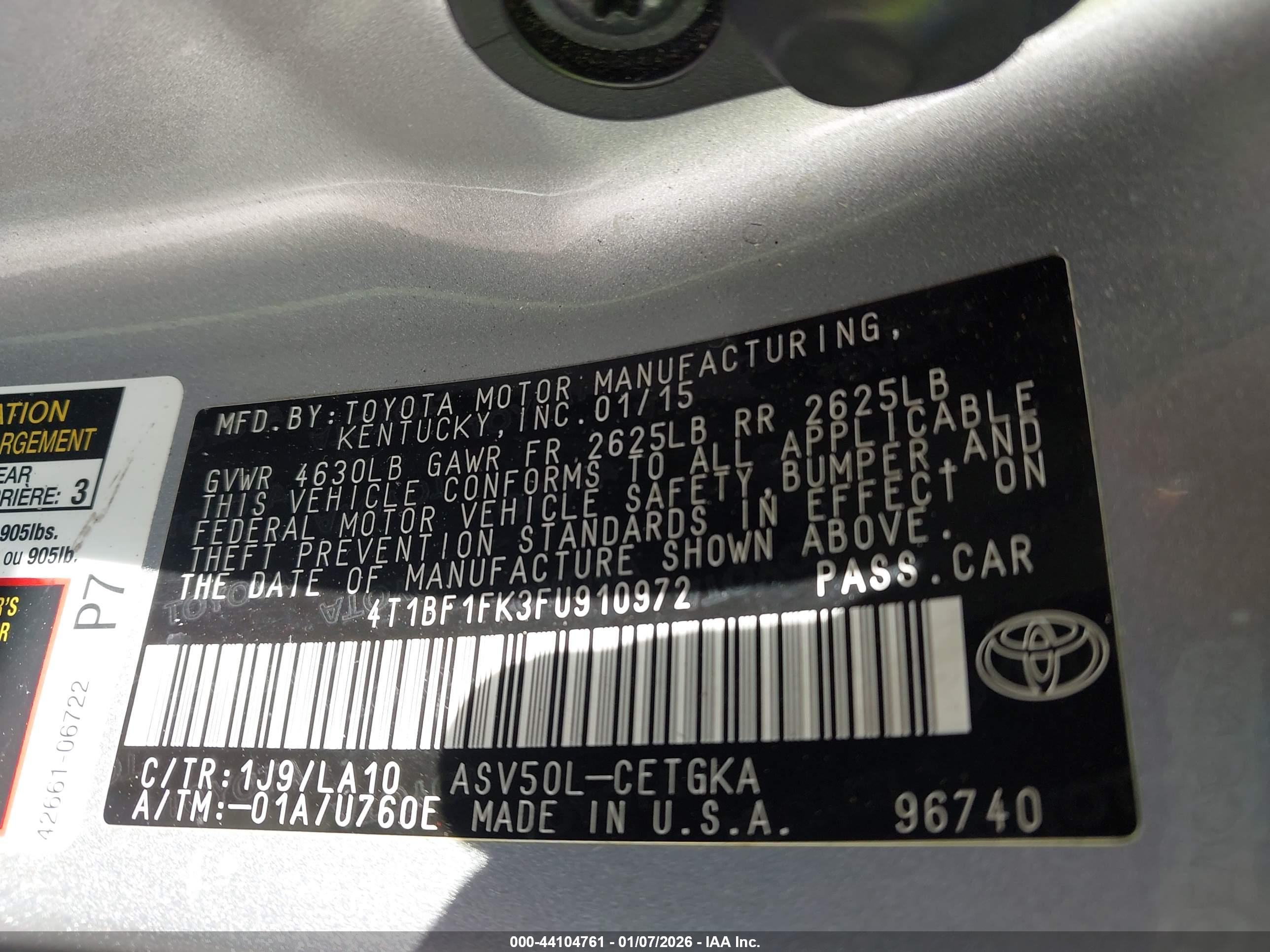 TOYOTA CAMRY image 9
