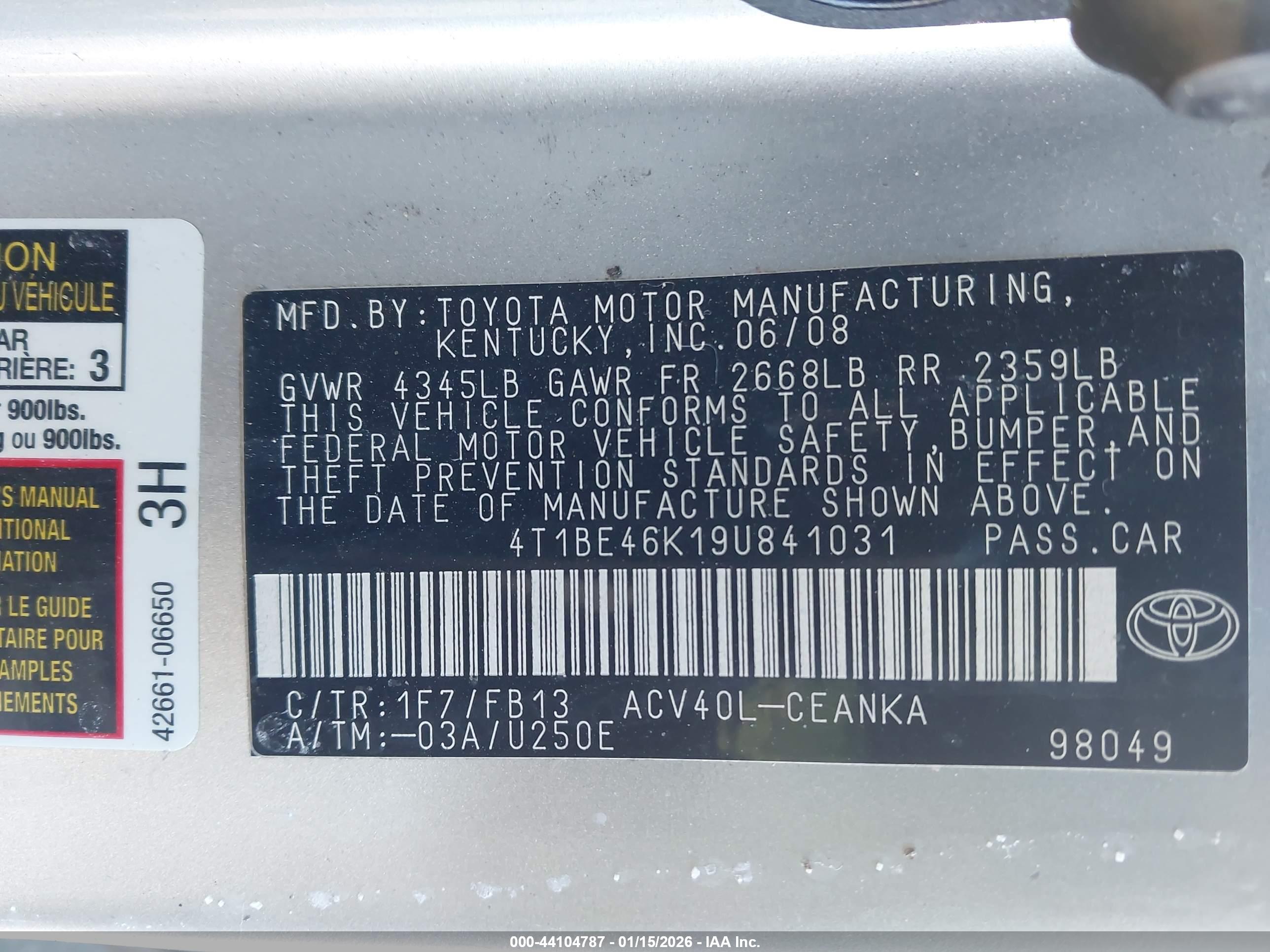 TOYOTA CAMRY image 9