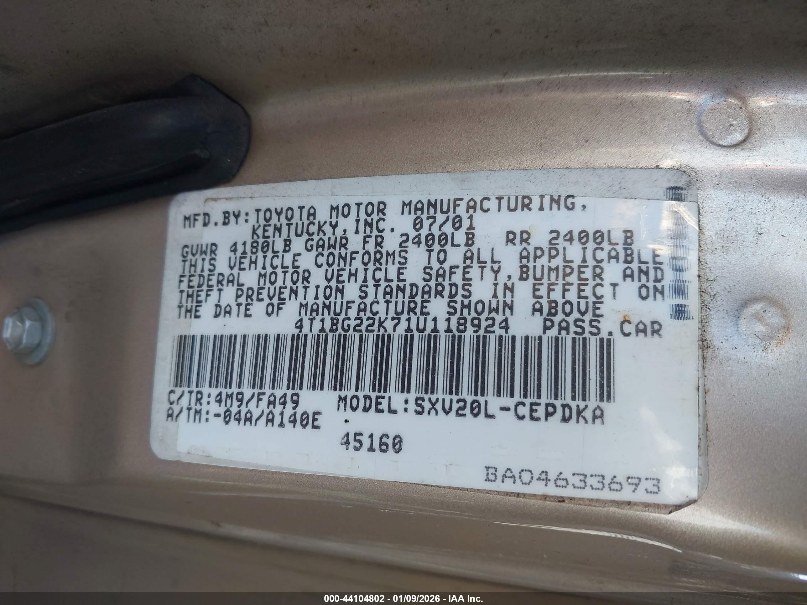 TOYOTA CAMRY image 9
