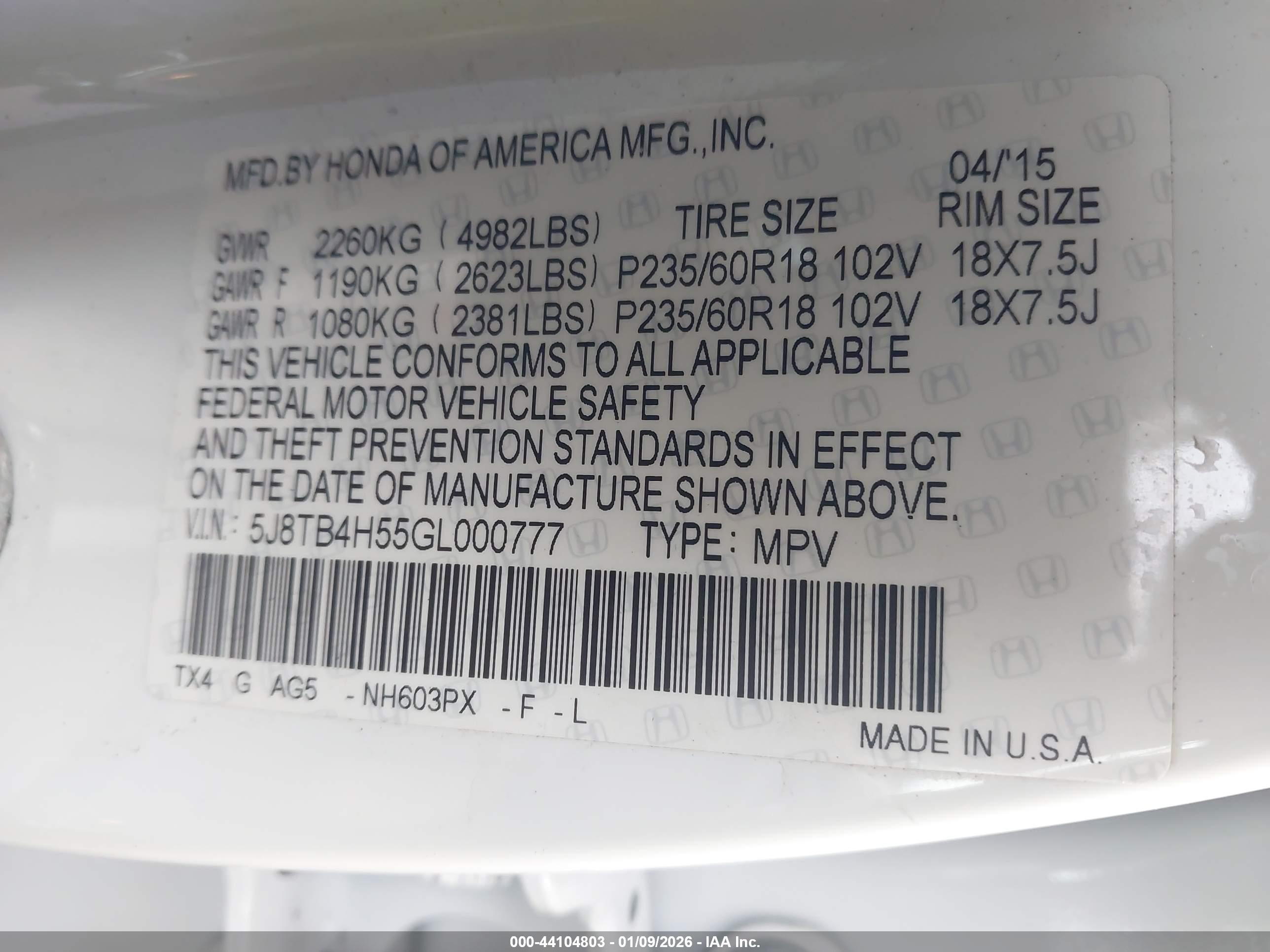 ACURA RDX image 9