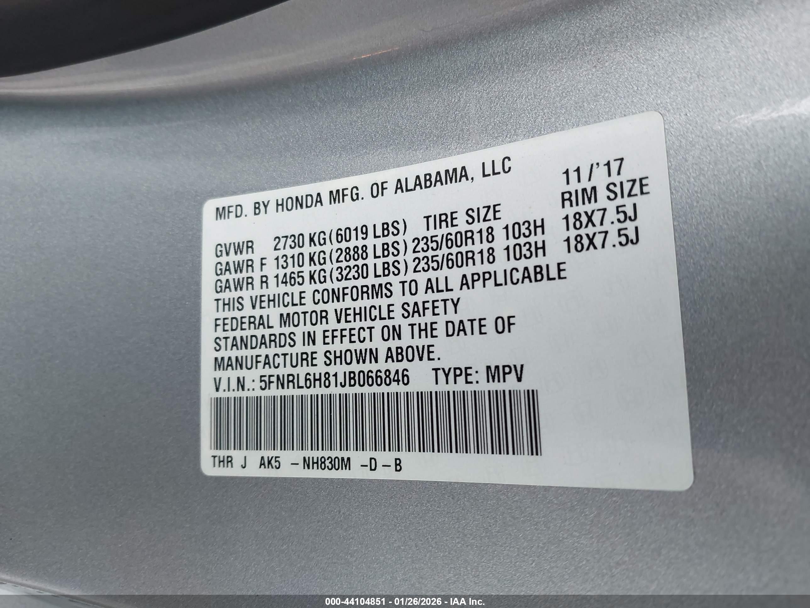 HONDA ODYSSEY image 9