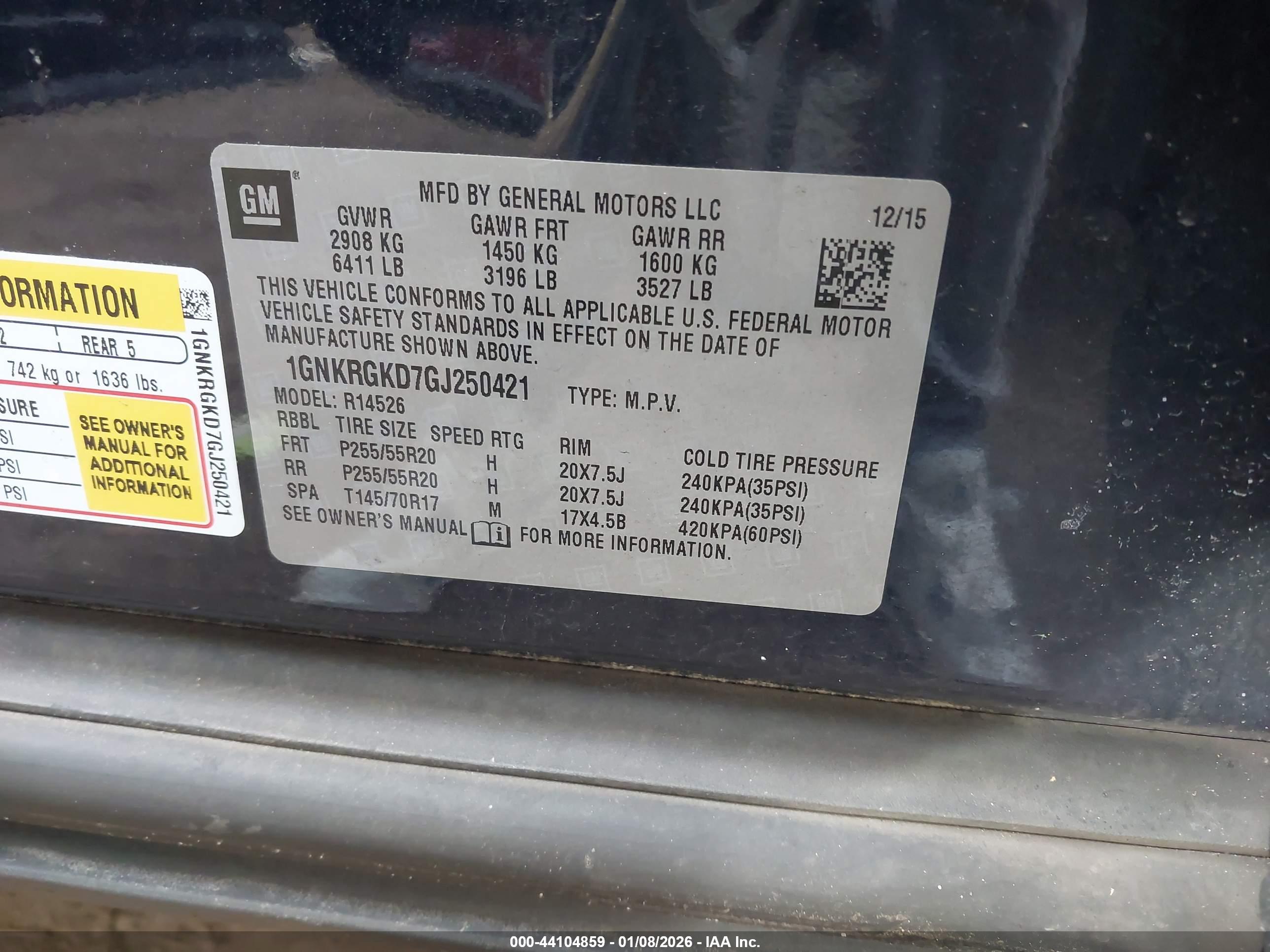 CHEVROLET TRAVERSE image 9