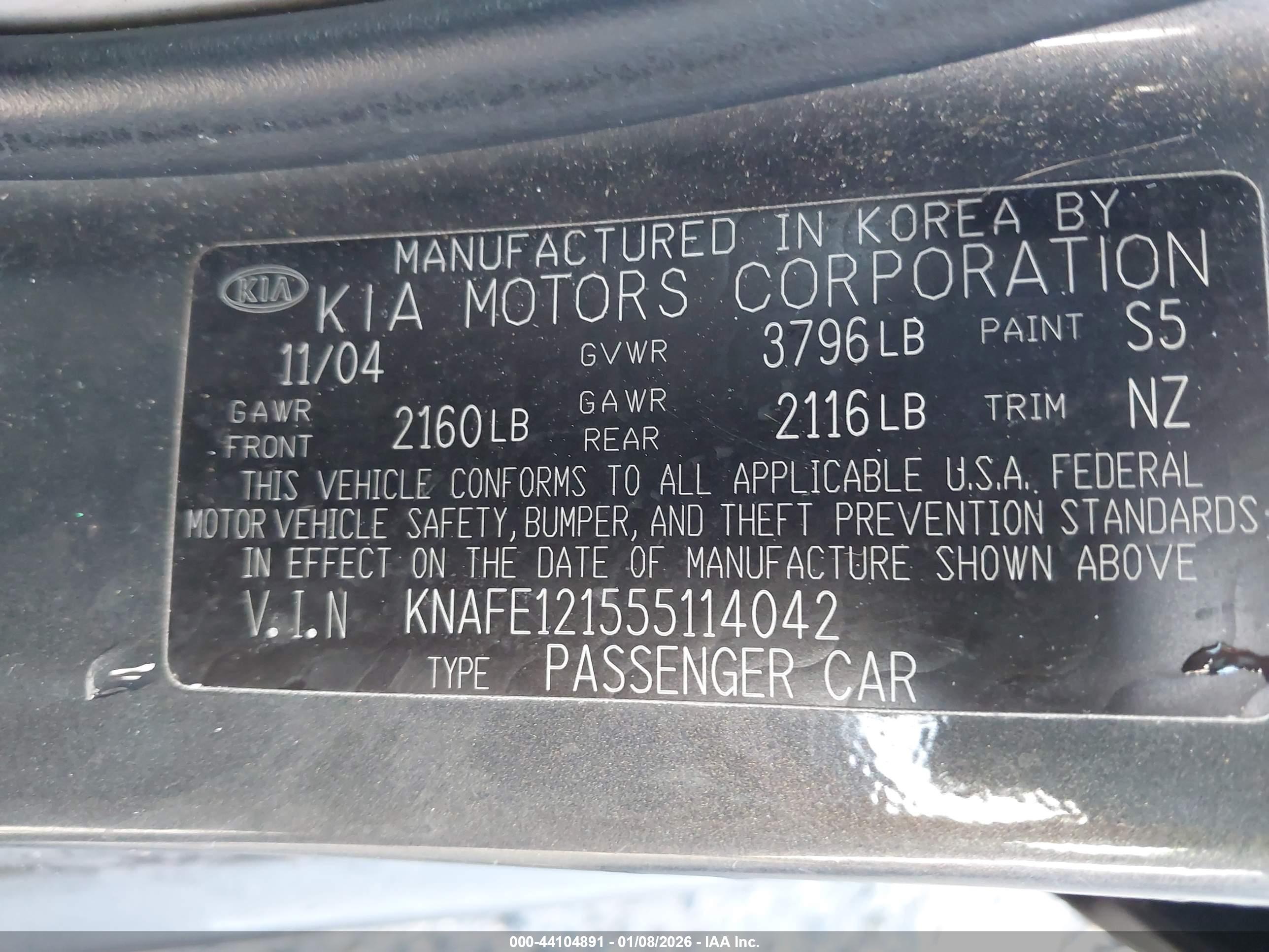 KIA SPECTRA image 9