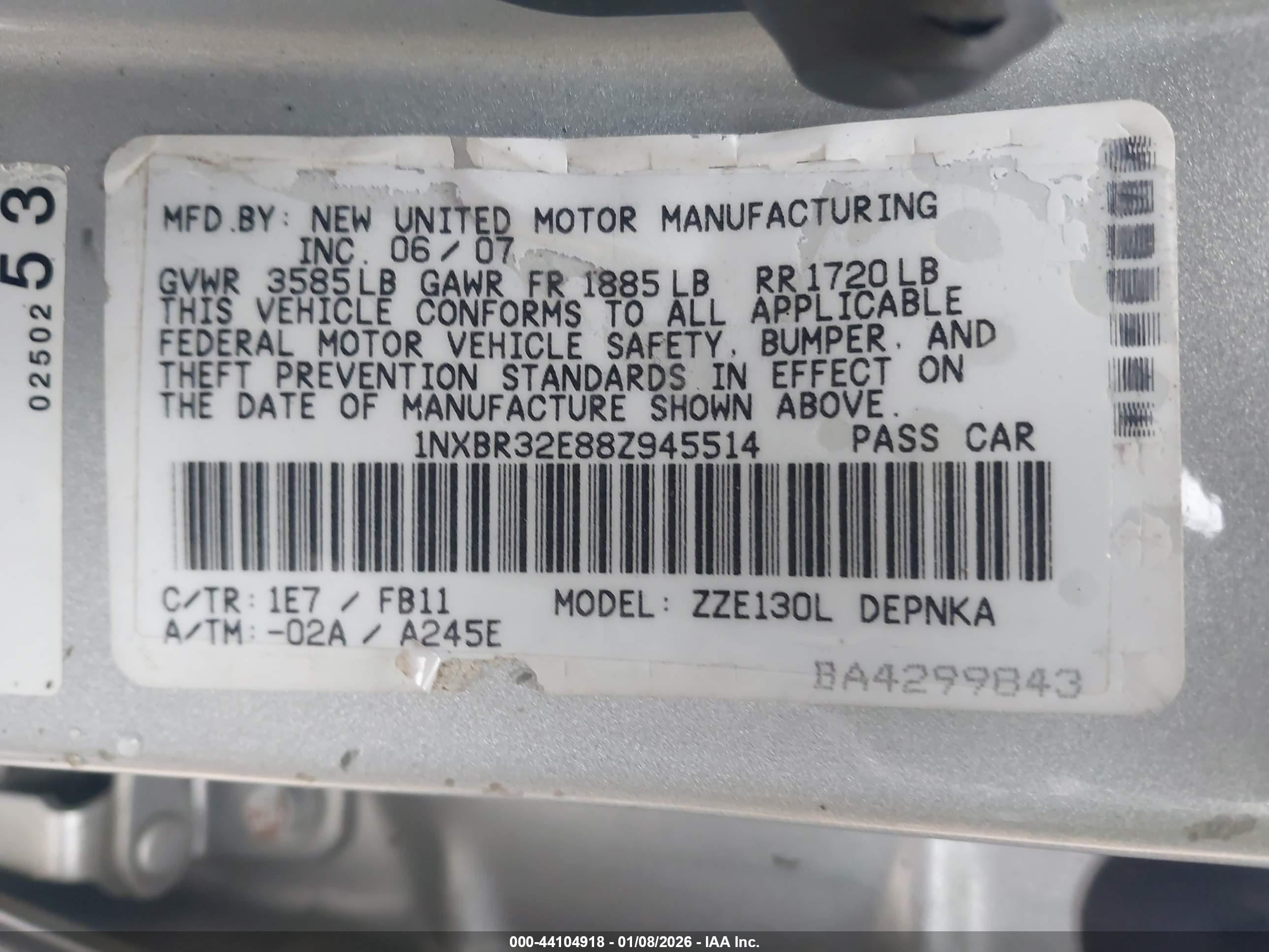 TOYOTA COROLLA image 9