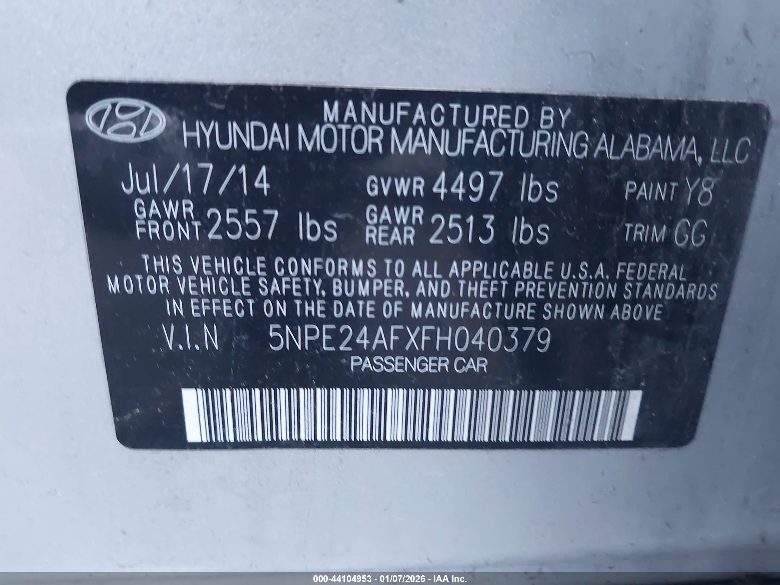 HYUNDAI SONATA image 9