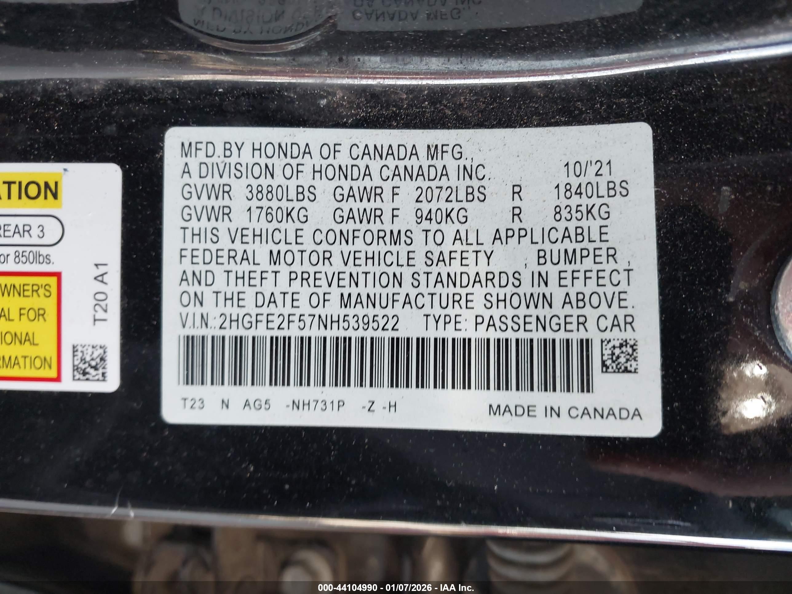 HONDA CIVIC image 9
