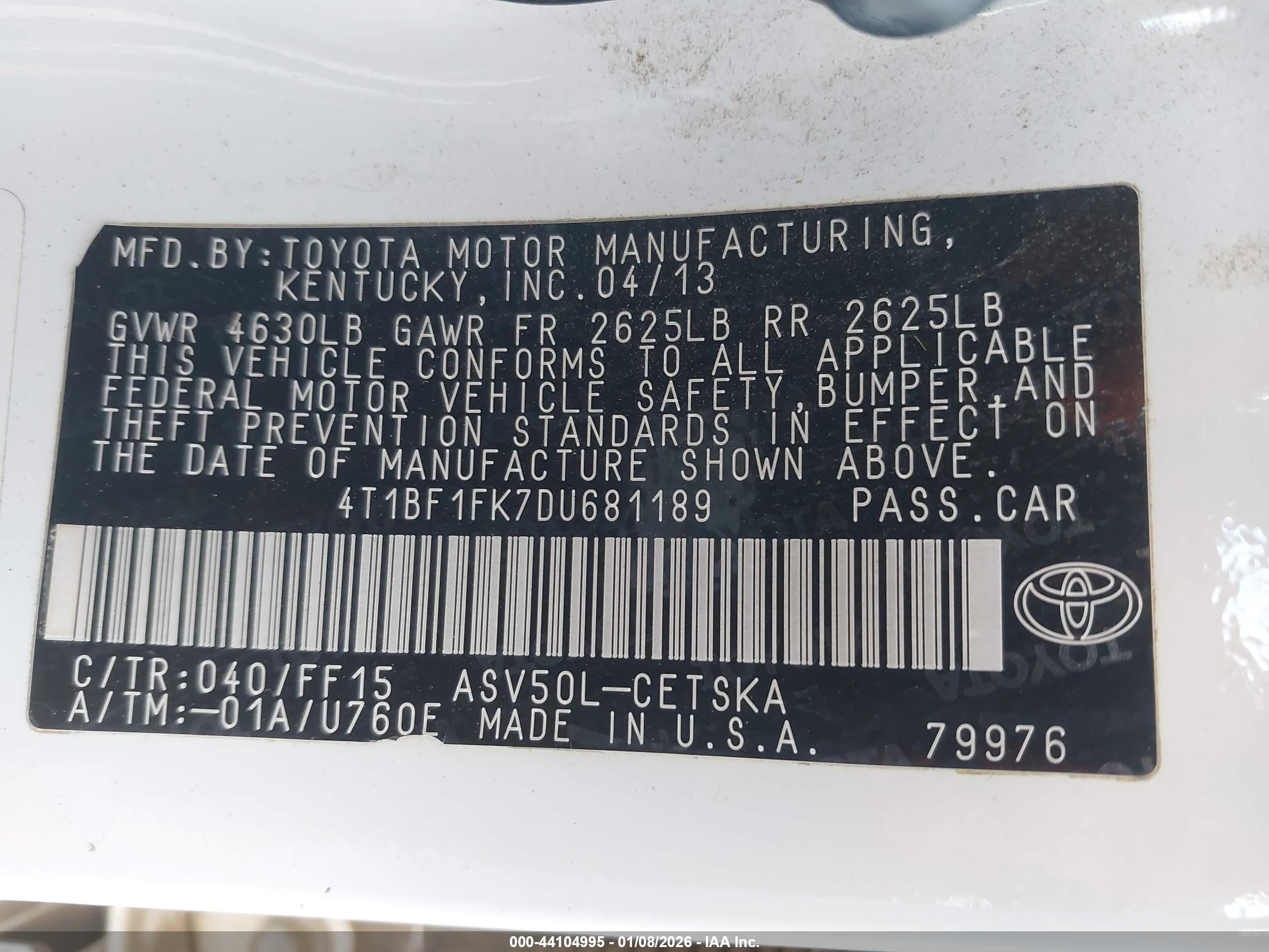 TOYOTA CAMRY image 9