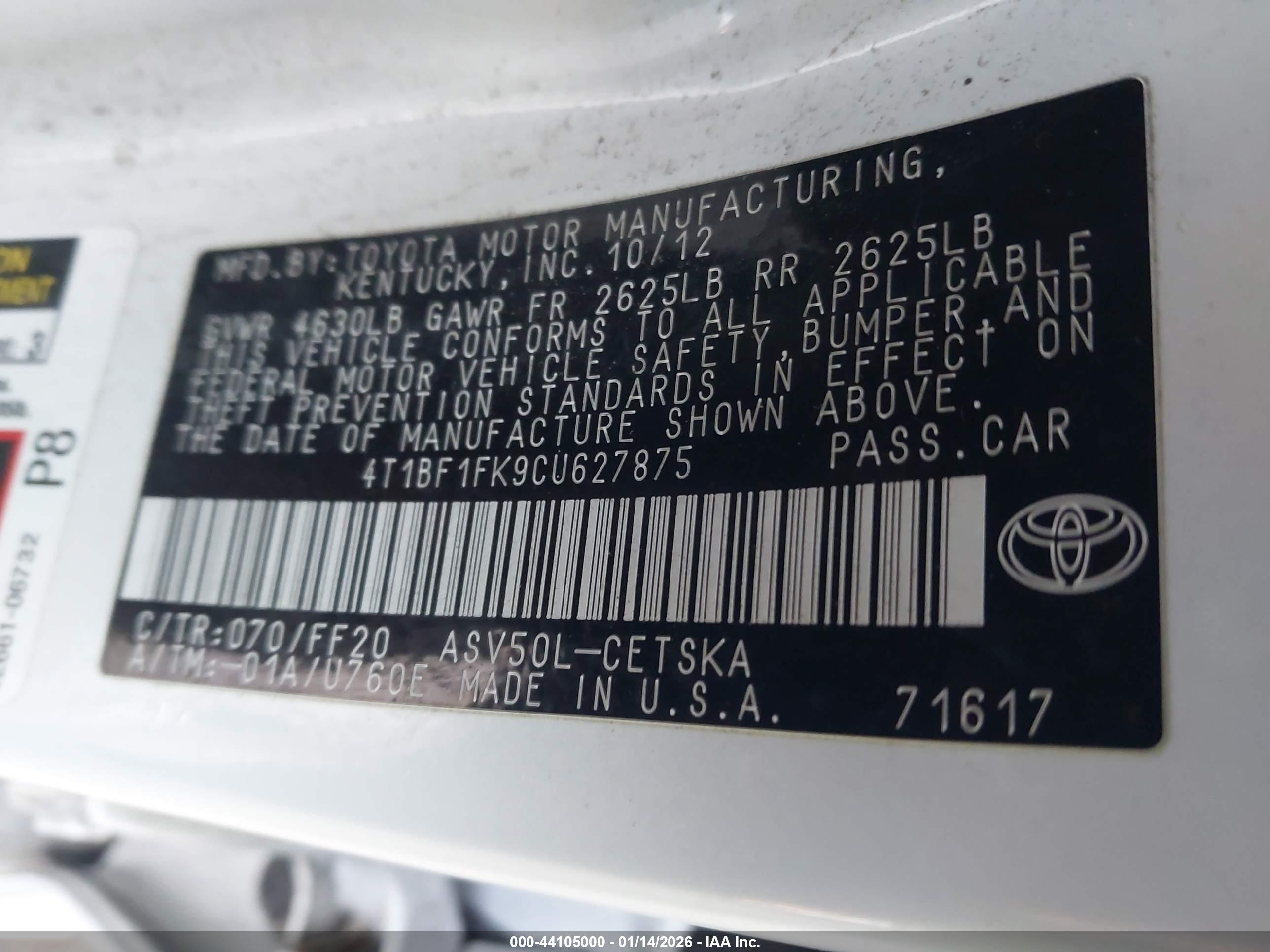 TOYOTA CAMRY image 9