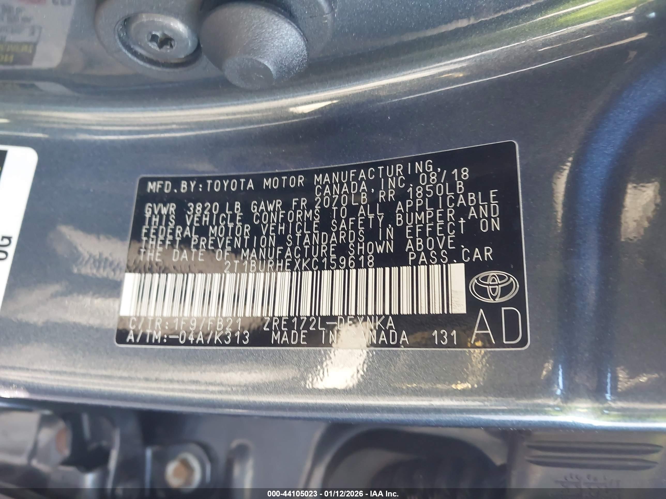 TOYOTA COROLLA image 9