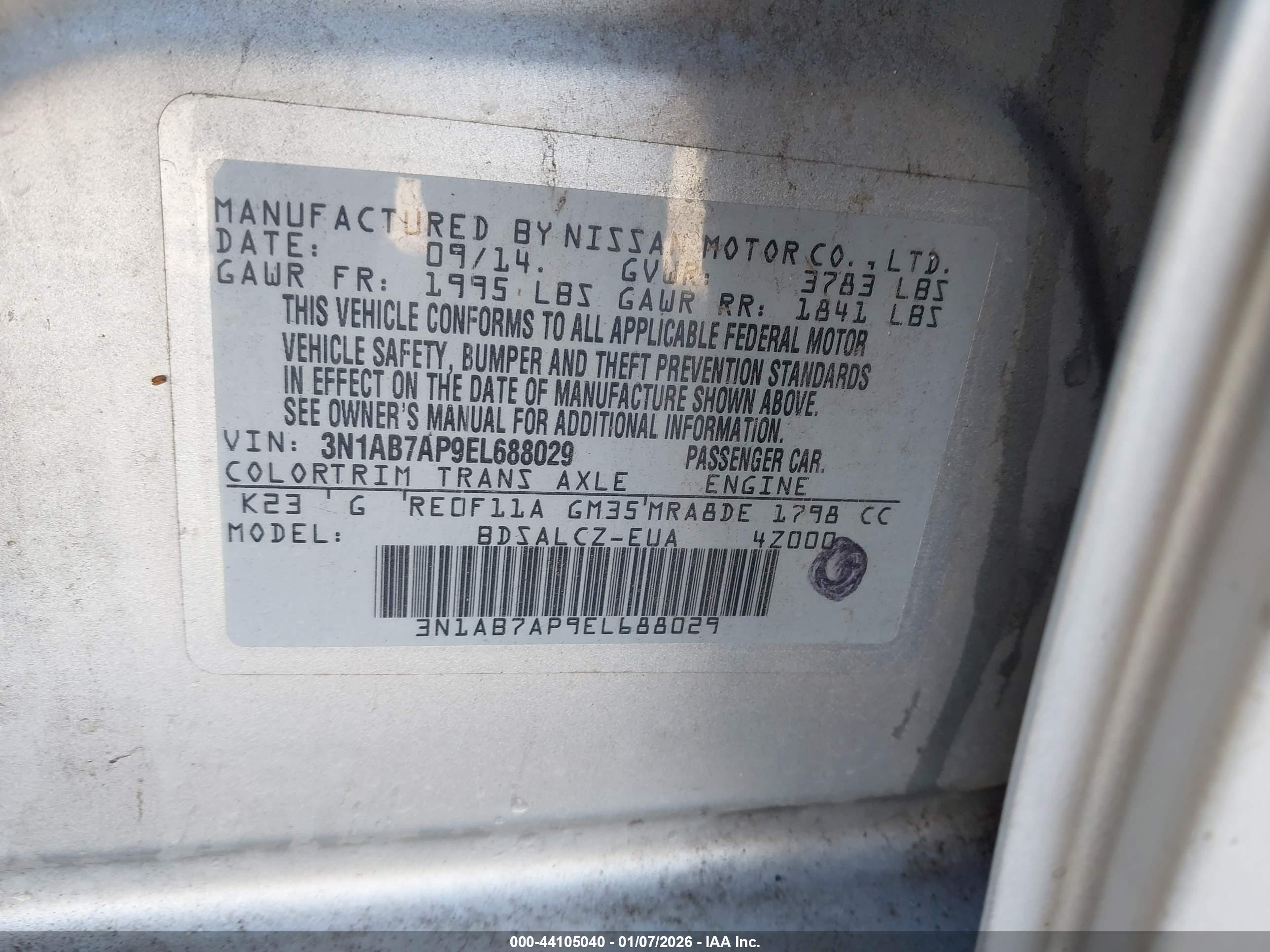 NISSAN SENTRA image 9