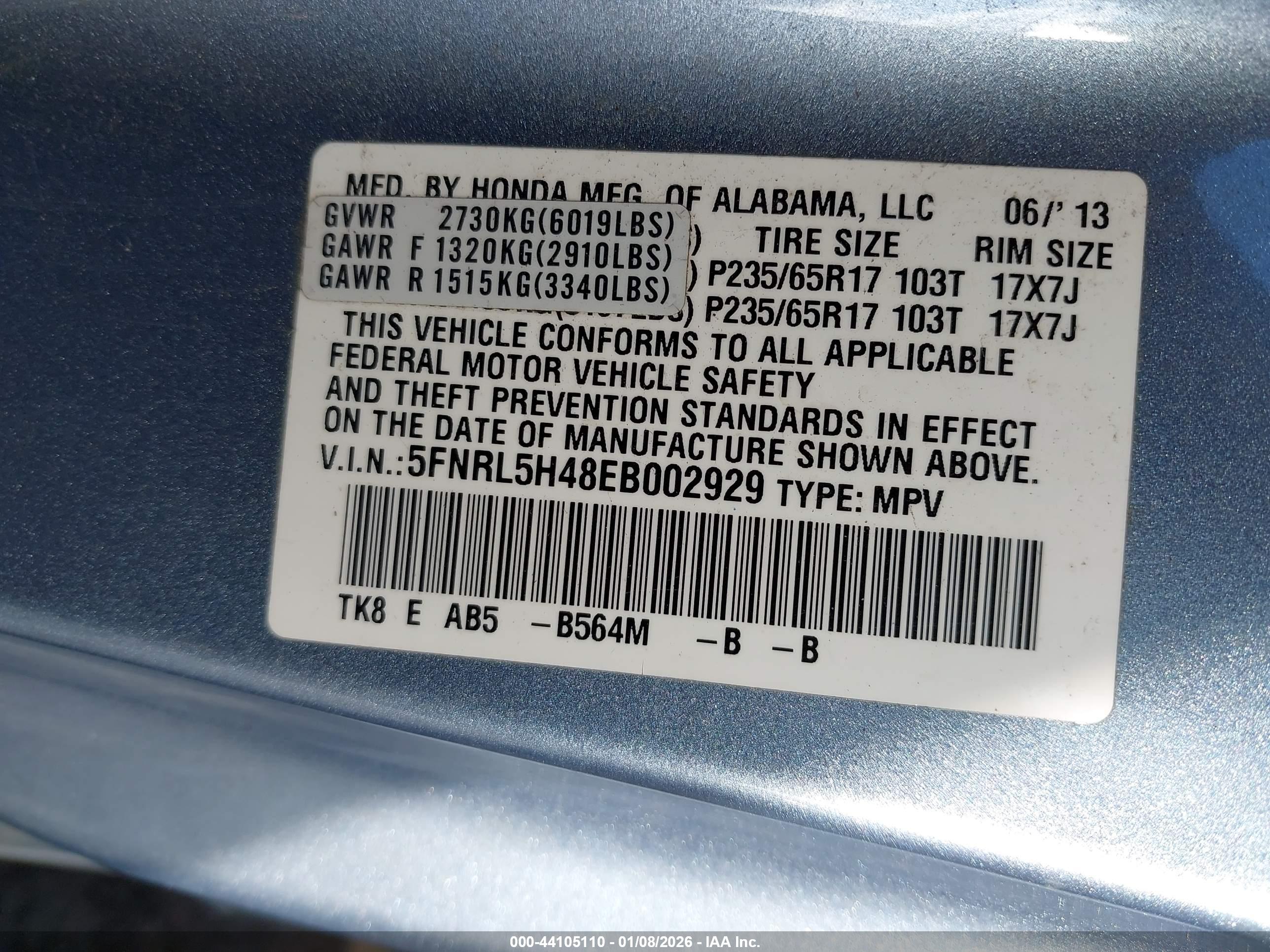 HONDA ODYSSEY image 9