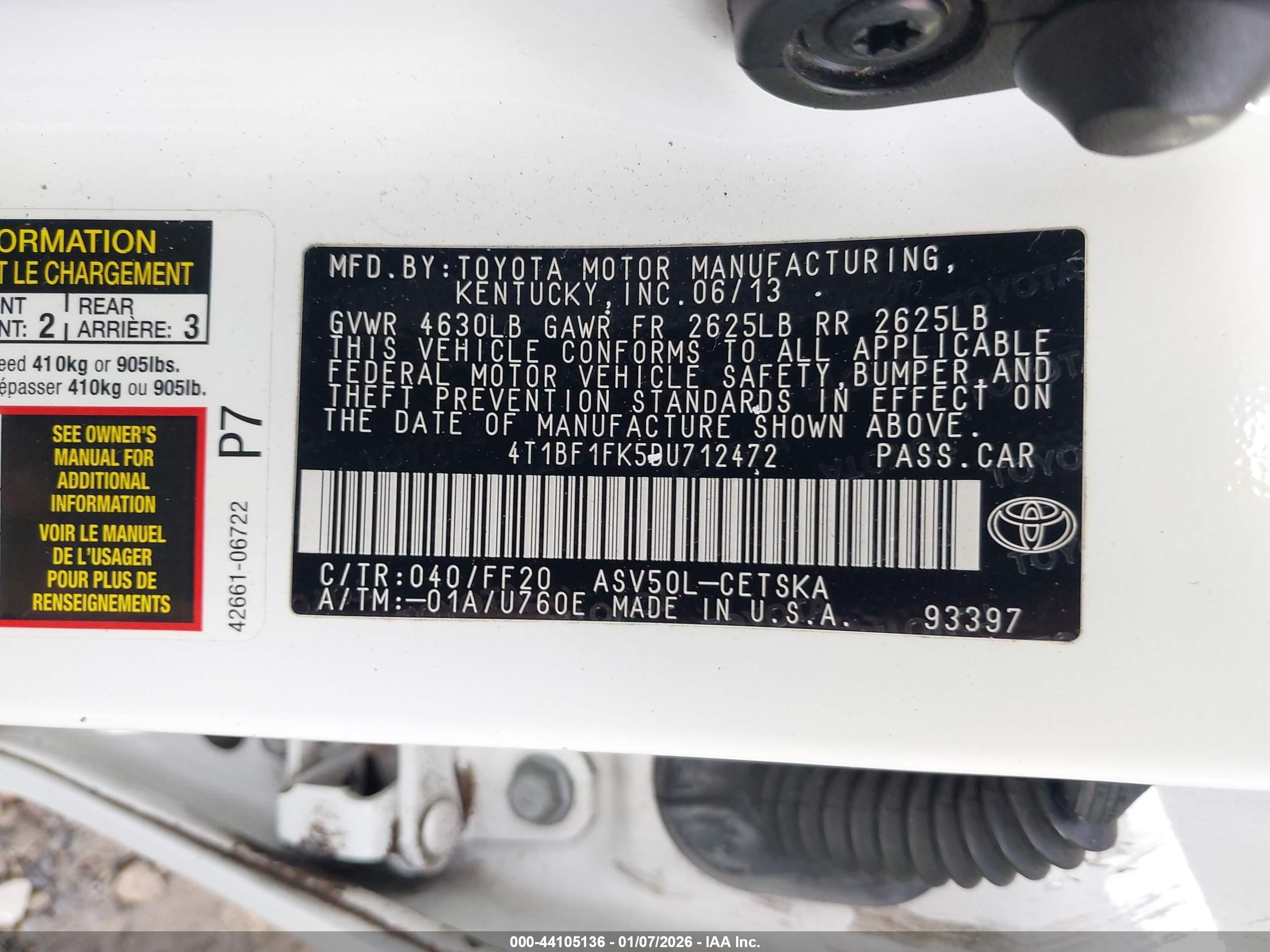 TOYOTA CAMRY image 9