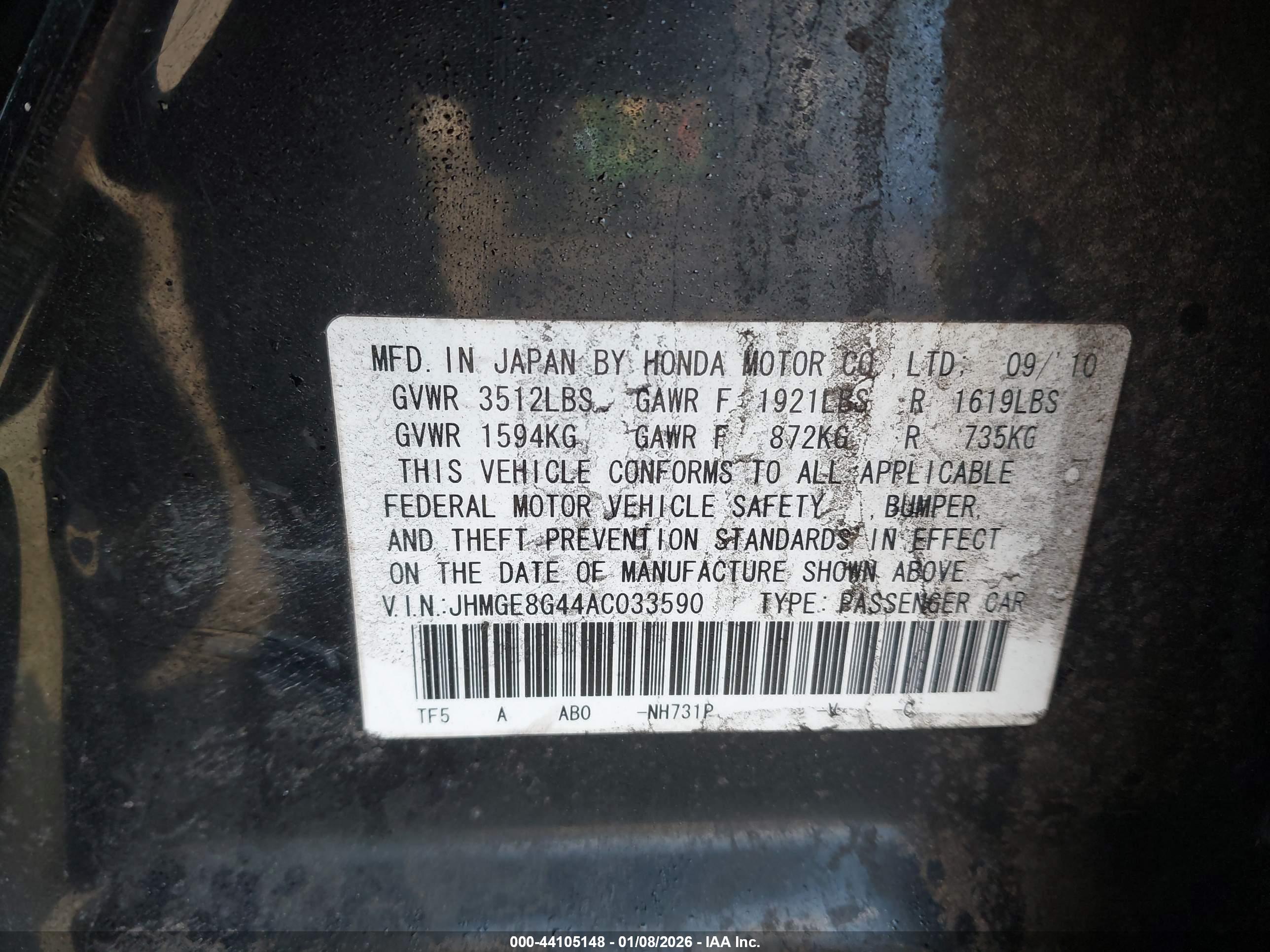 HONDA FIT image 9