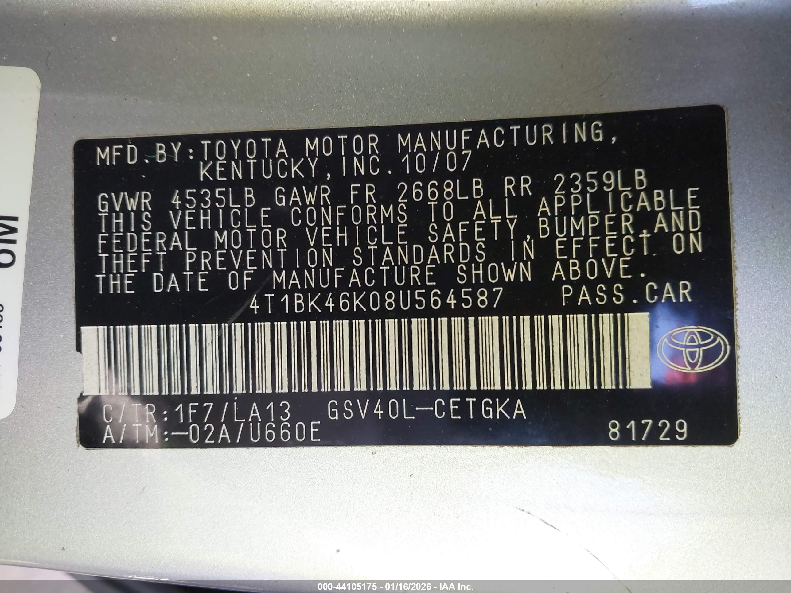 TOYOTA CAMRY image 9
