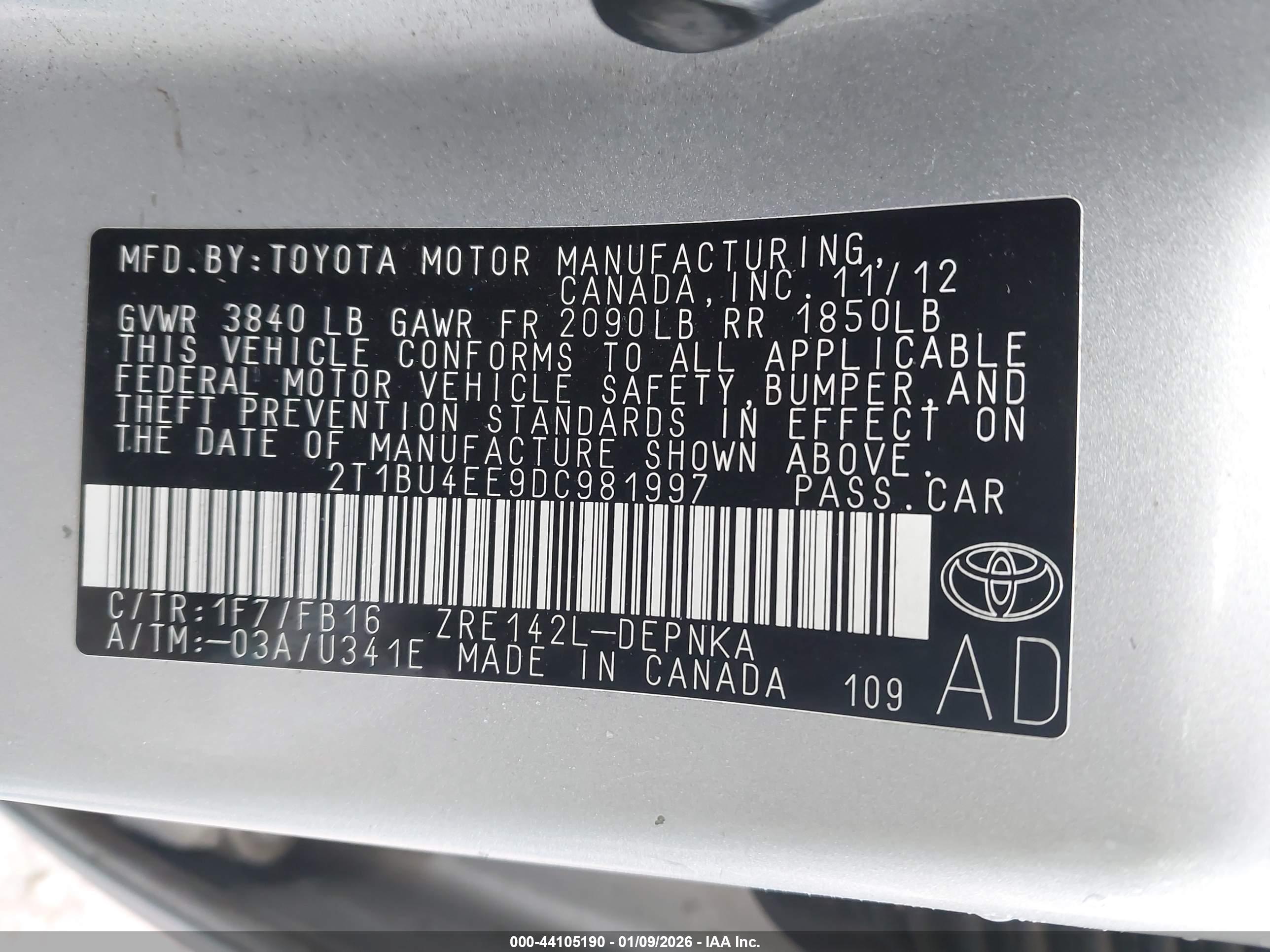 TOYOTA COROLLA image 9