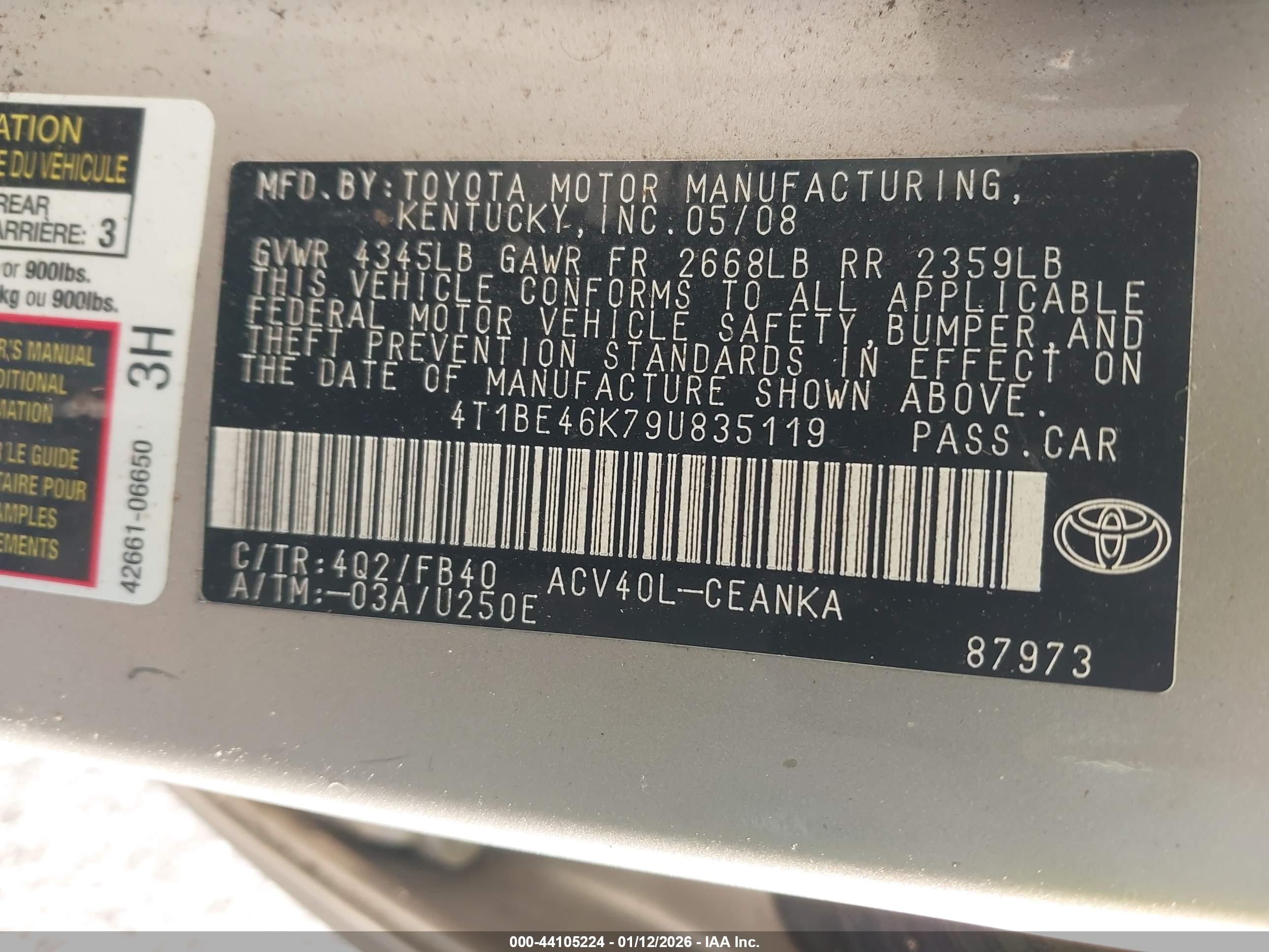 TOYOTA CAMRY image 9