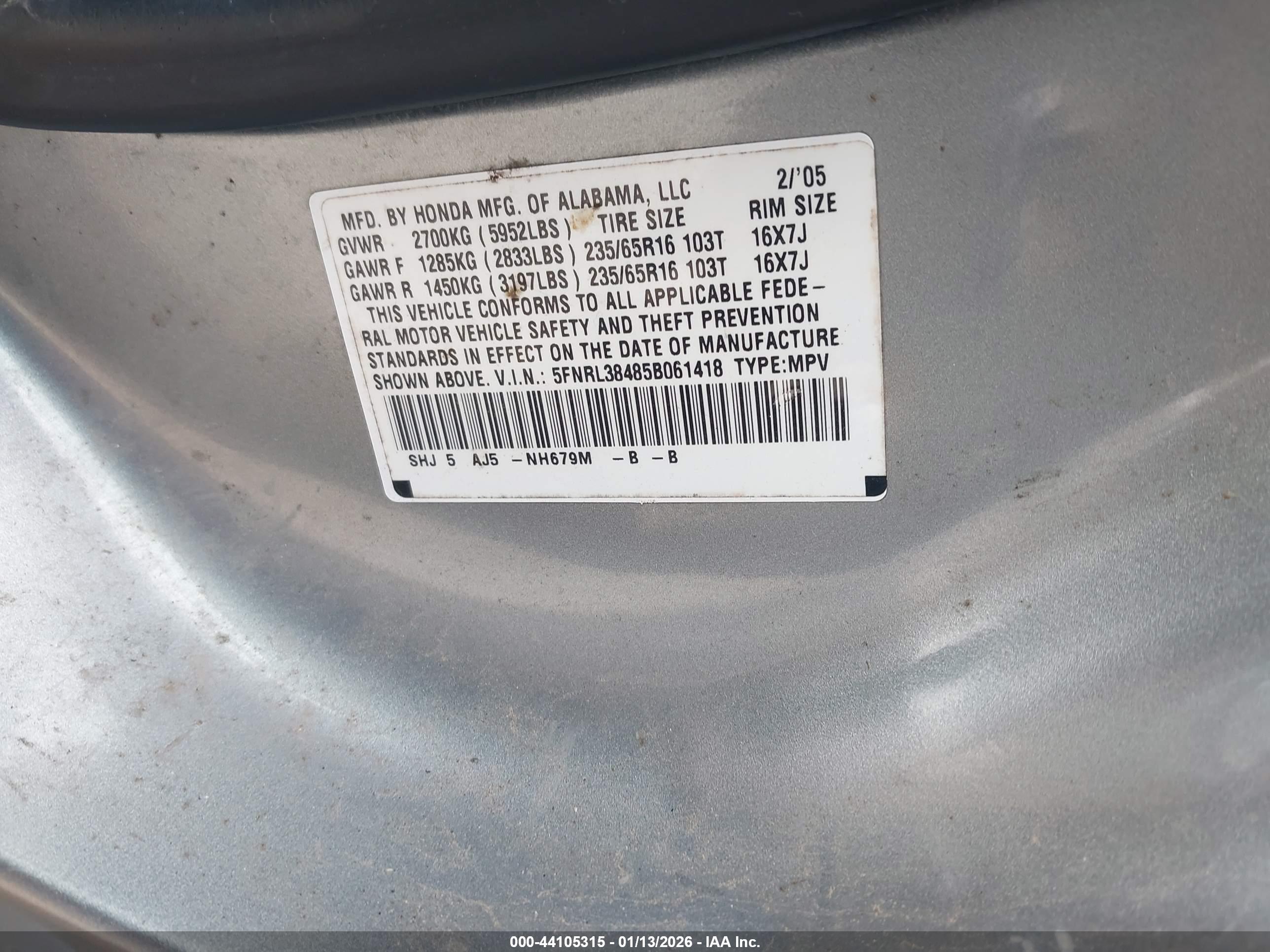 HONDA ODYSSEY image 9