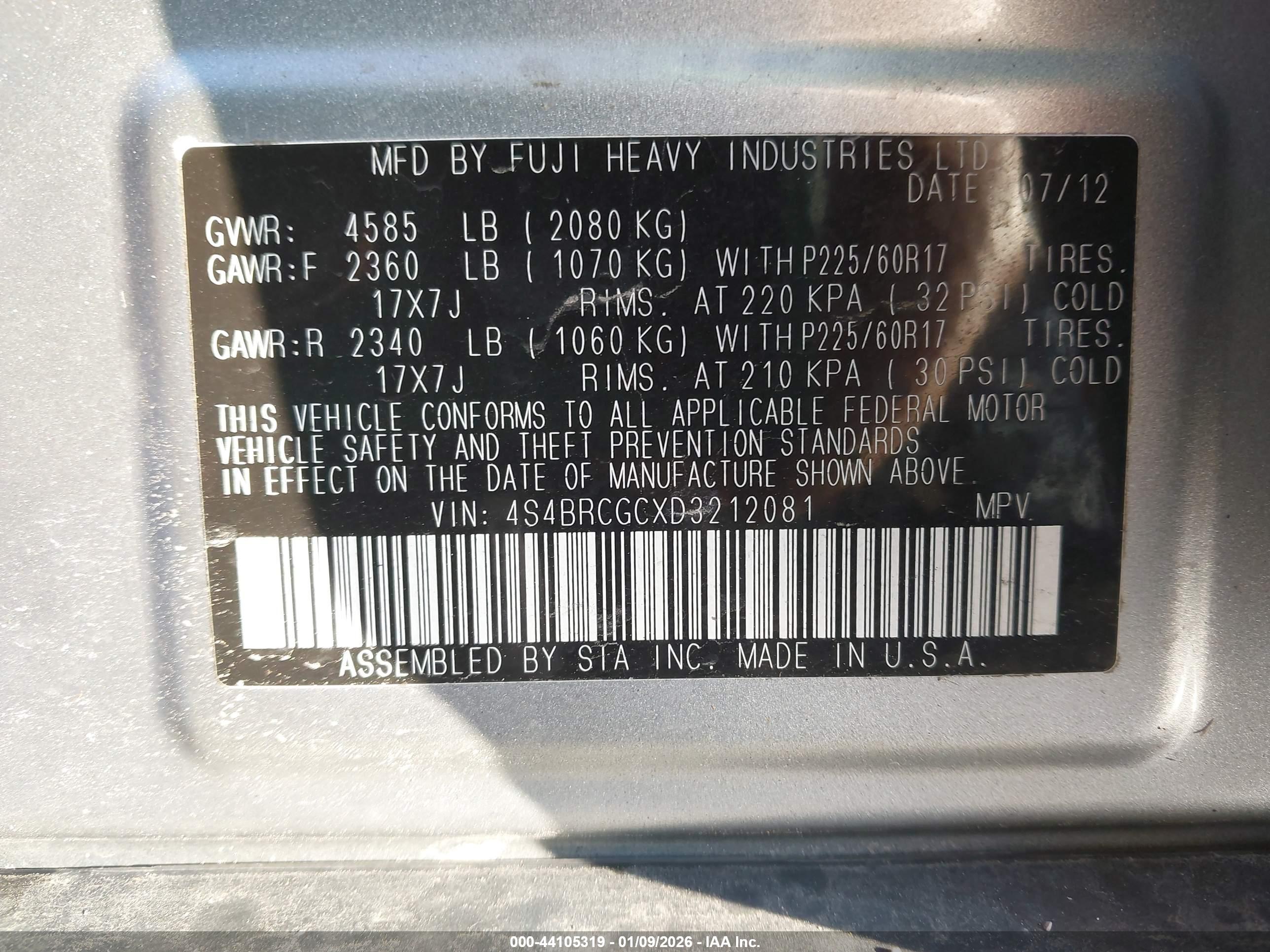 SUBARU OUTBACK image 9