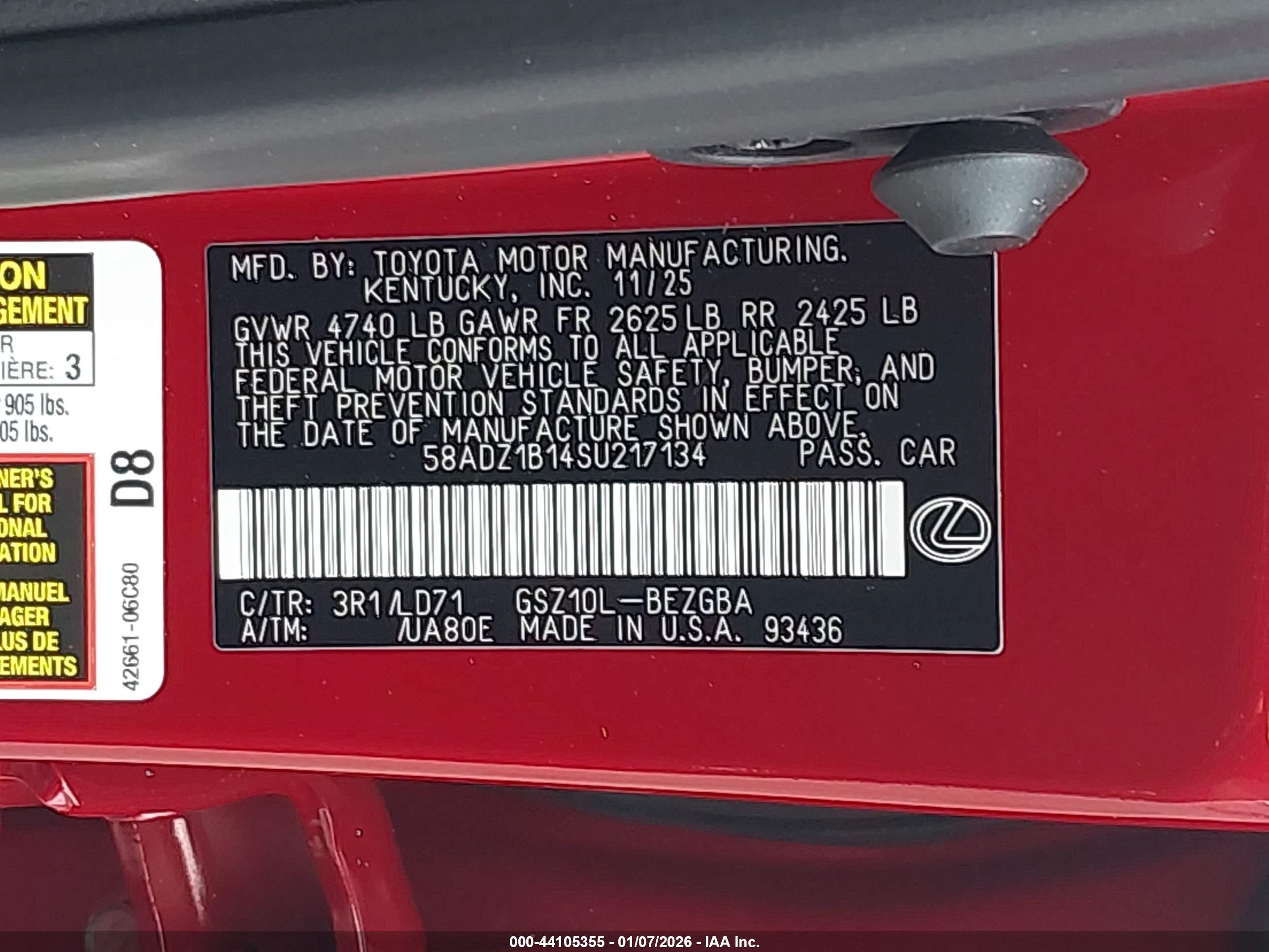 LEXUS ES image 9