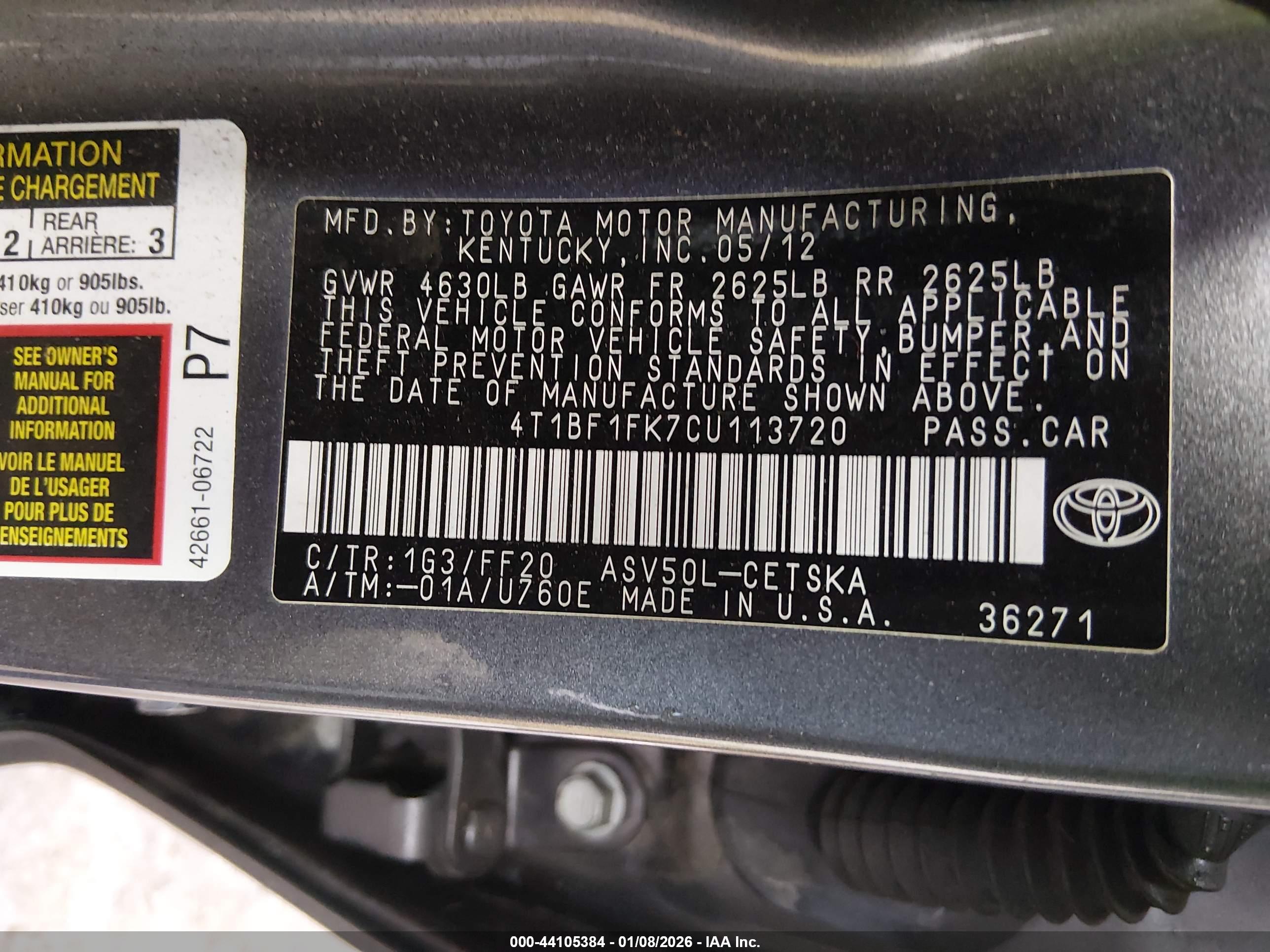 TOYOTA CAMRY image 9