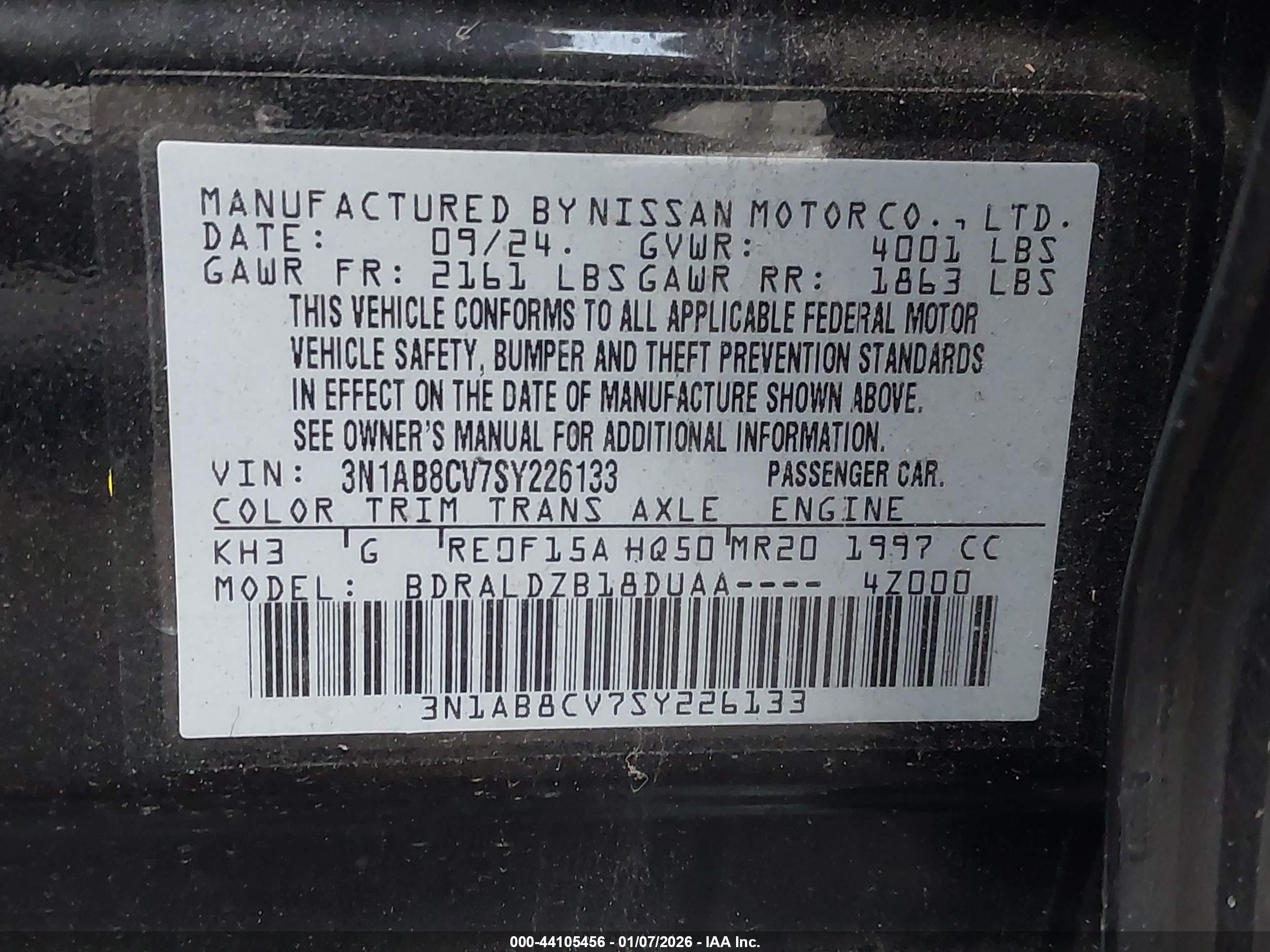 NISSAN SENTRA image 9