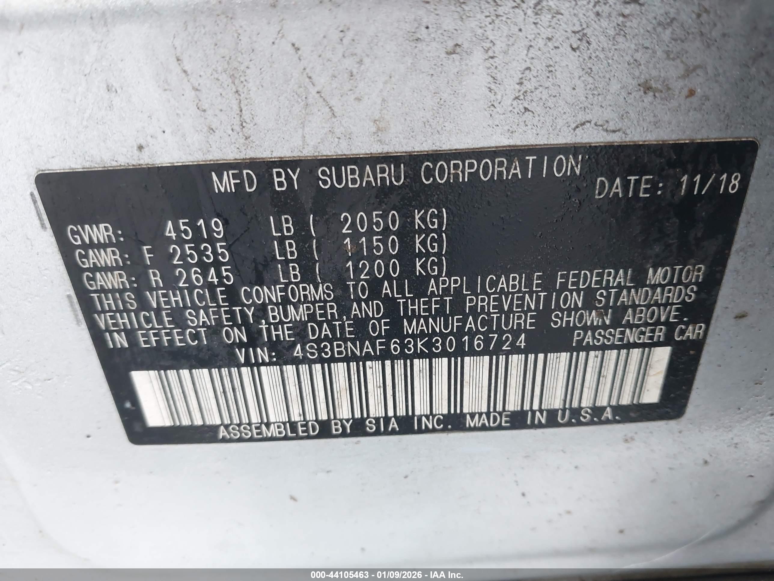 SUBARU LEGACY image 9