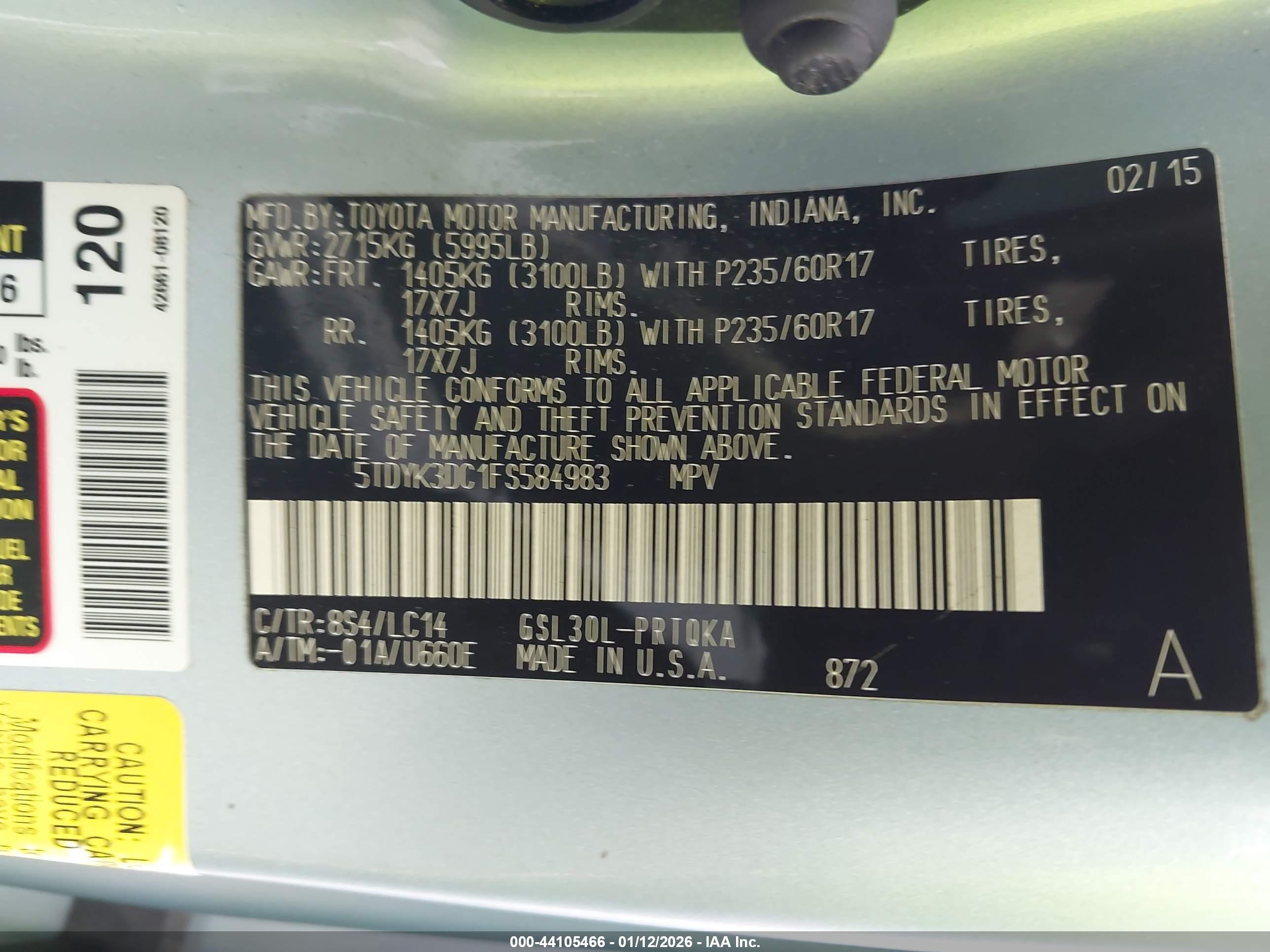 TOYOTA SIENNA image 9