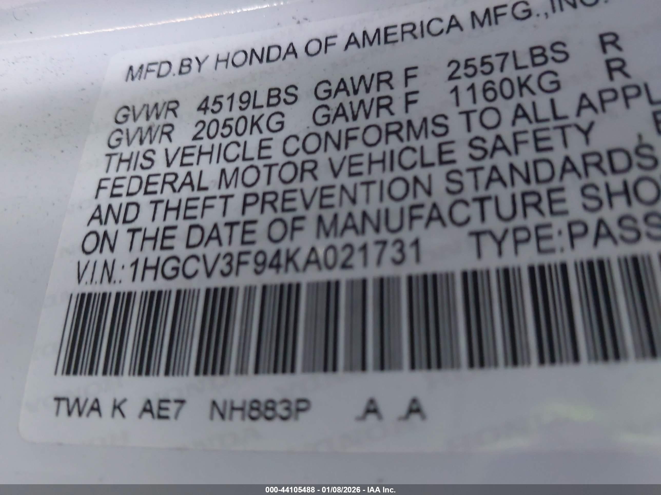 HONDA ACCORD image 9
