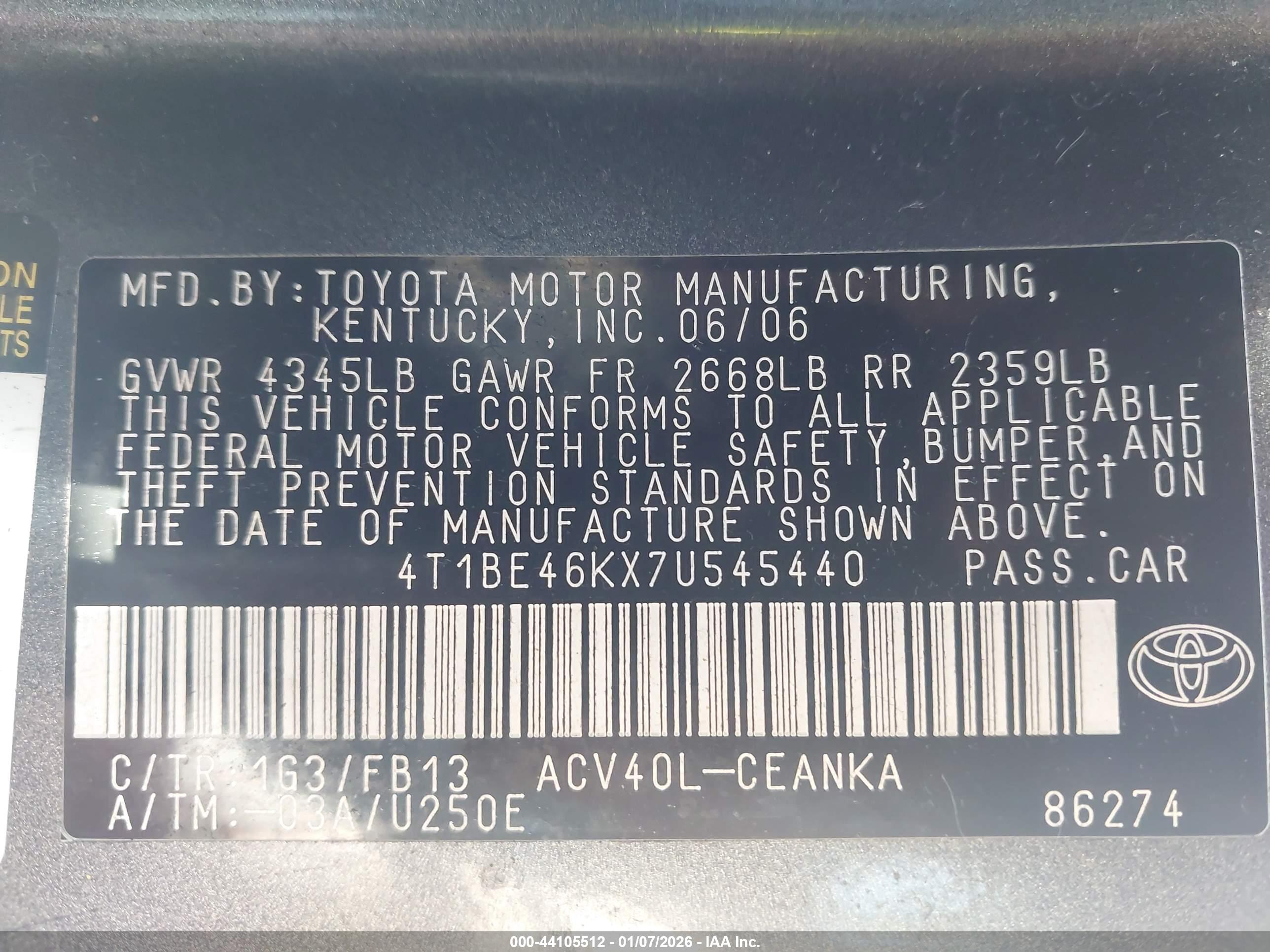 TOYOTA CAMRY image 9