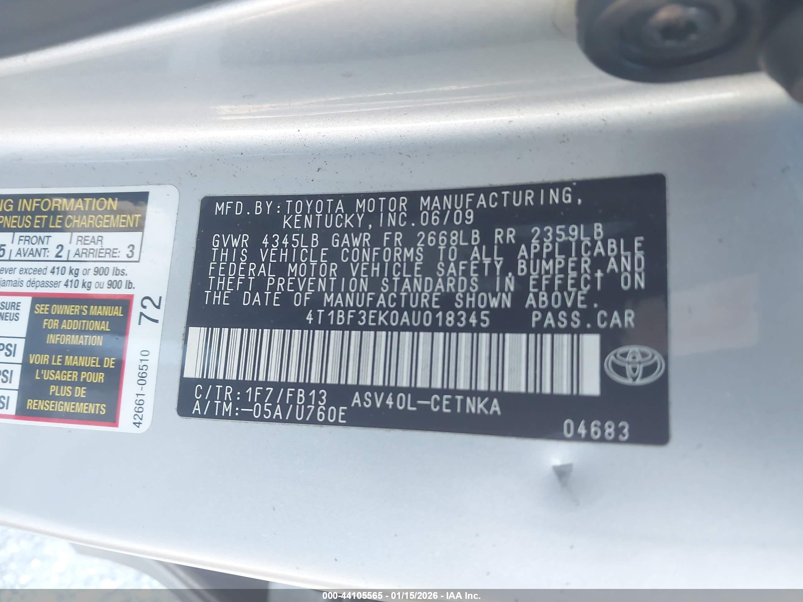 TOYOTA CAMRY image 9