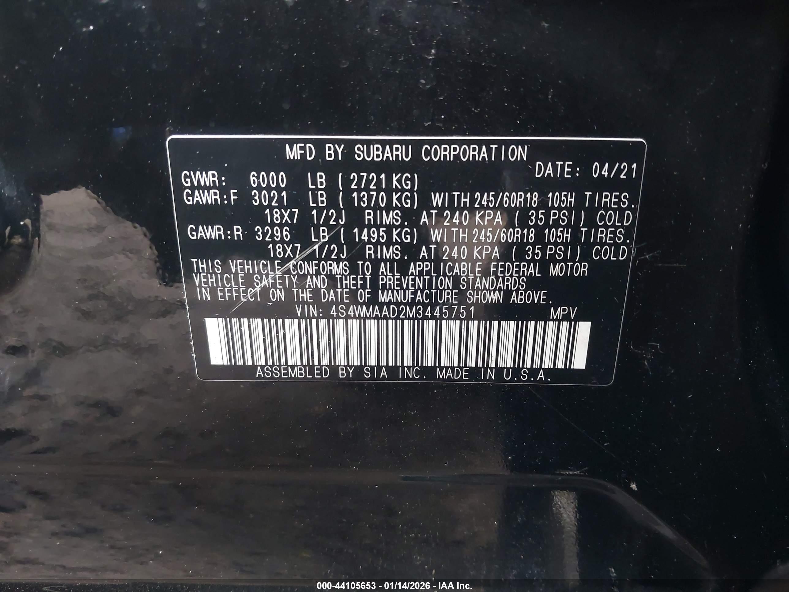 SUBARU ASCENT image 9