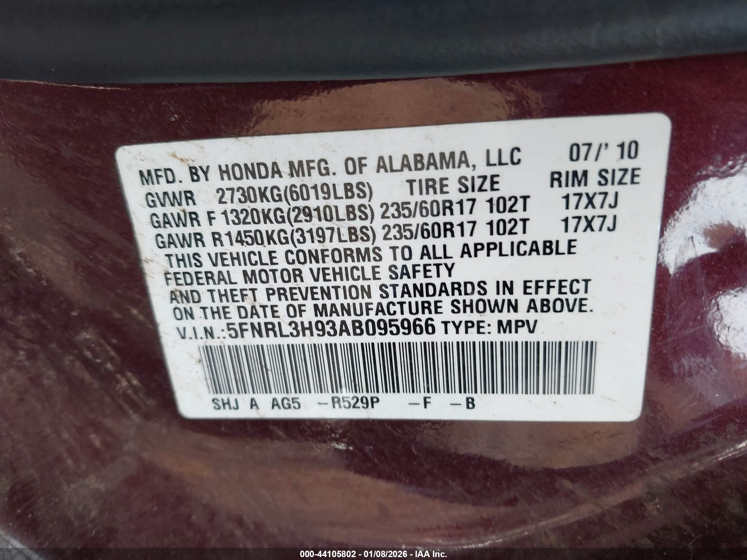 HONDA ODYSSEY image 9