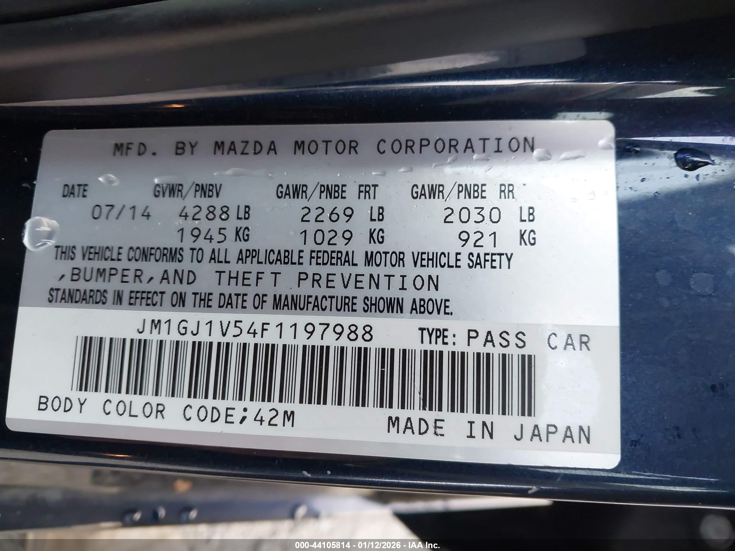 MAZDA MAZDA6 image 9