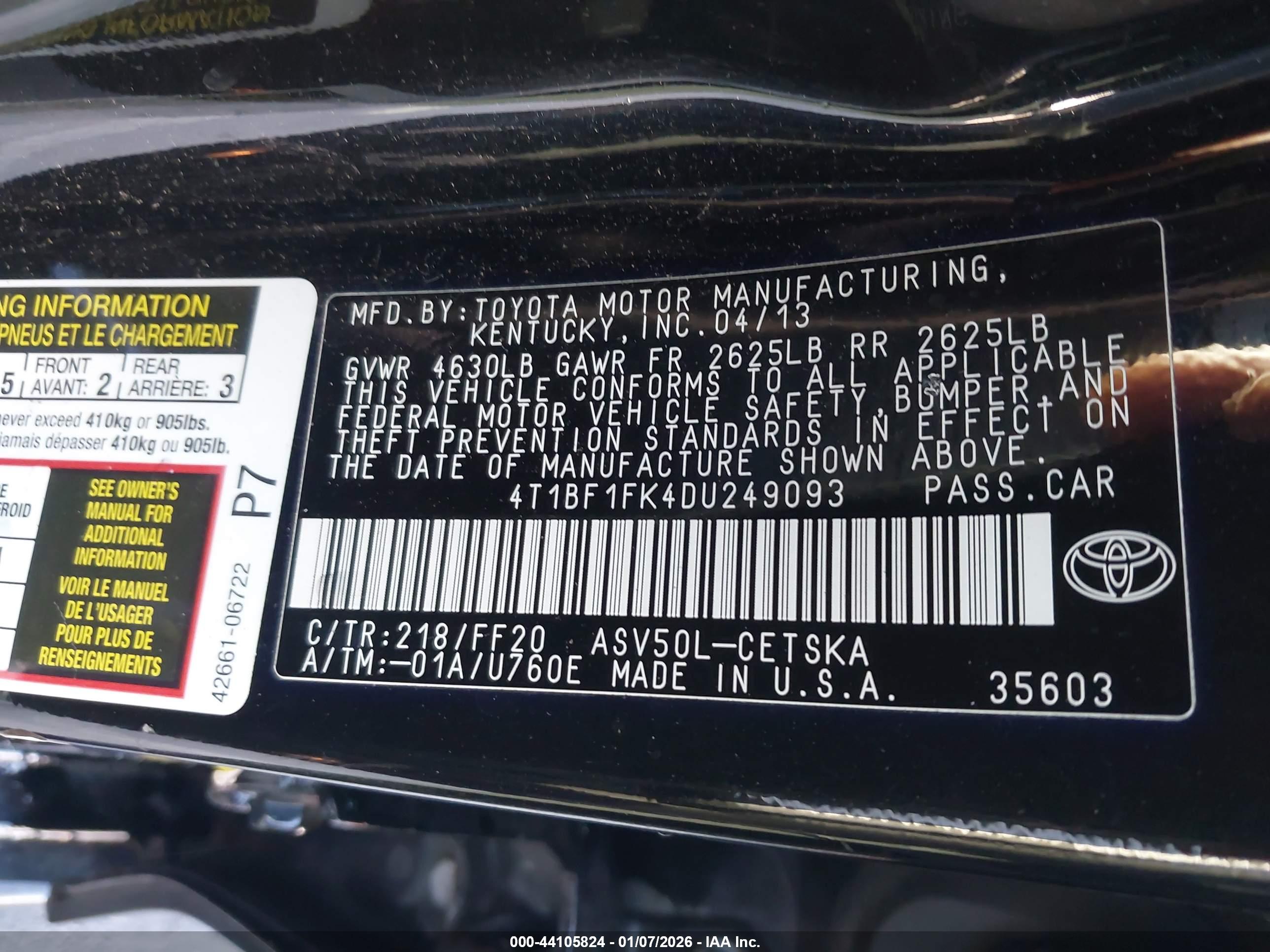 TOYOTA CAMRY image 9