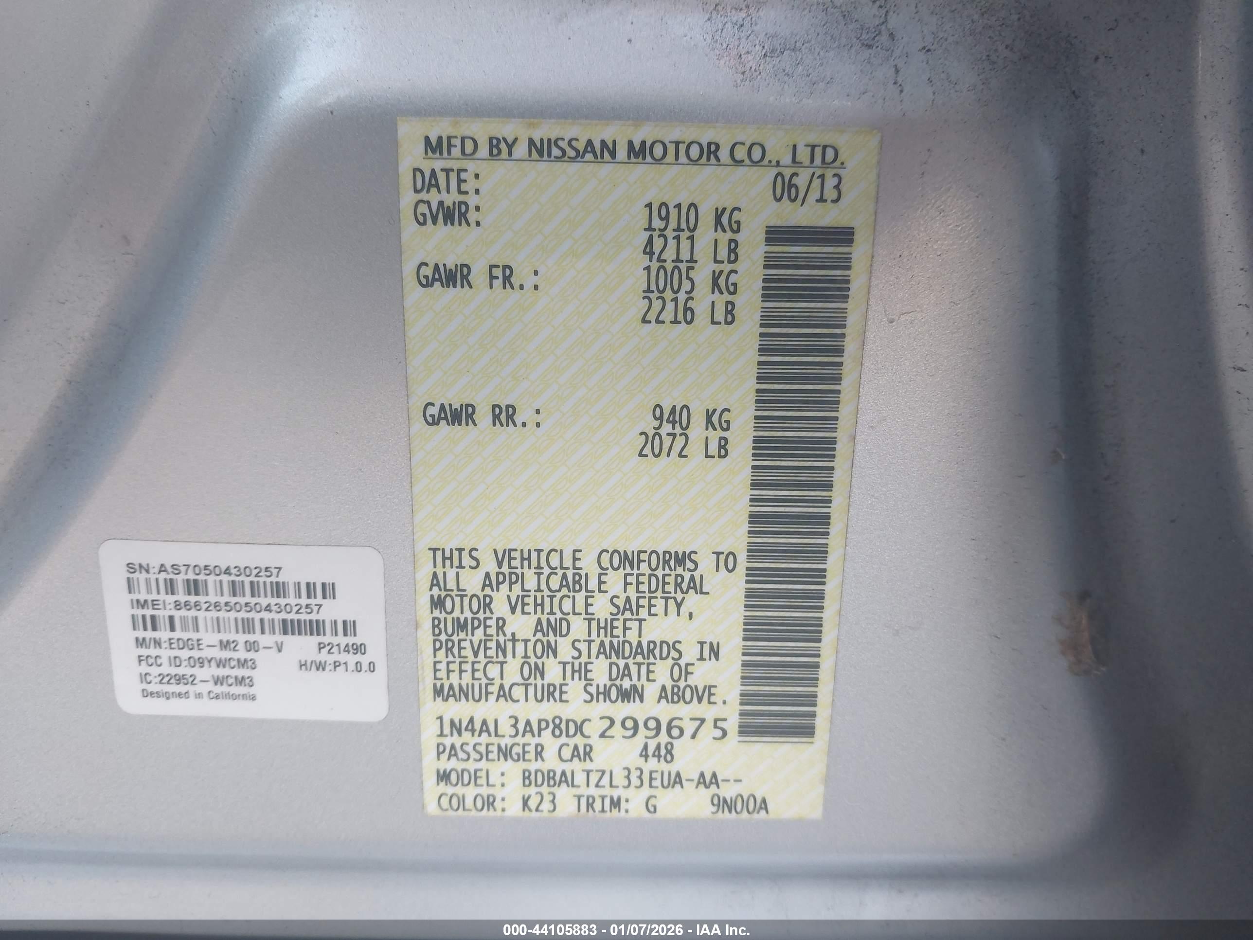 NISSAN ALTIMA image 9