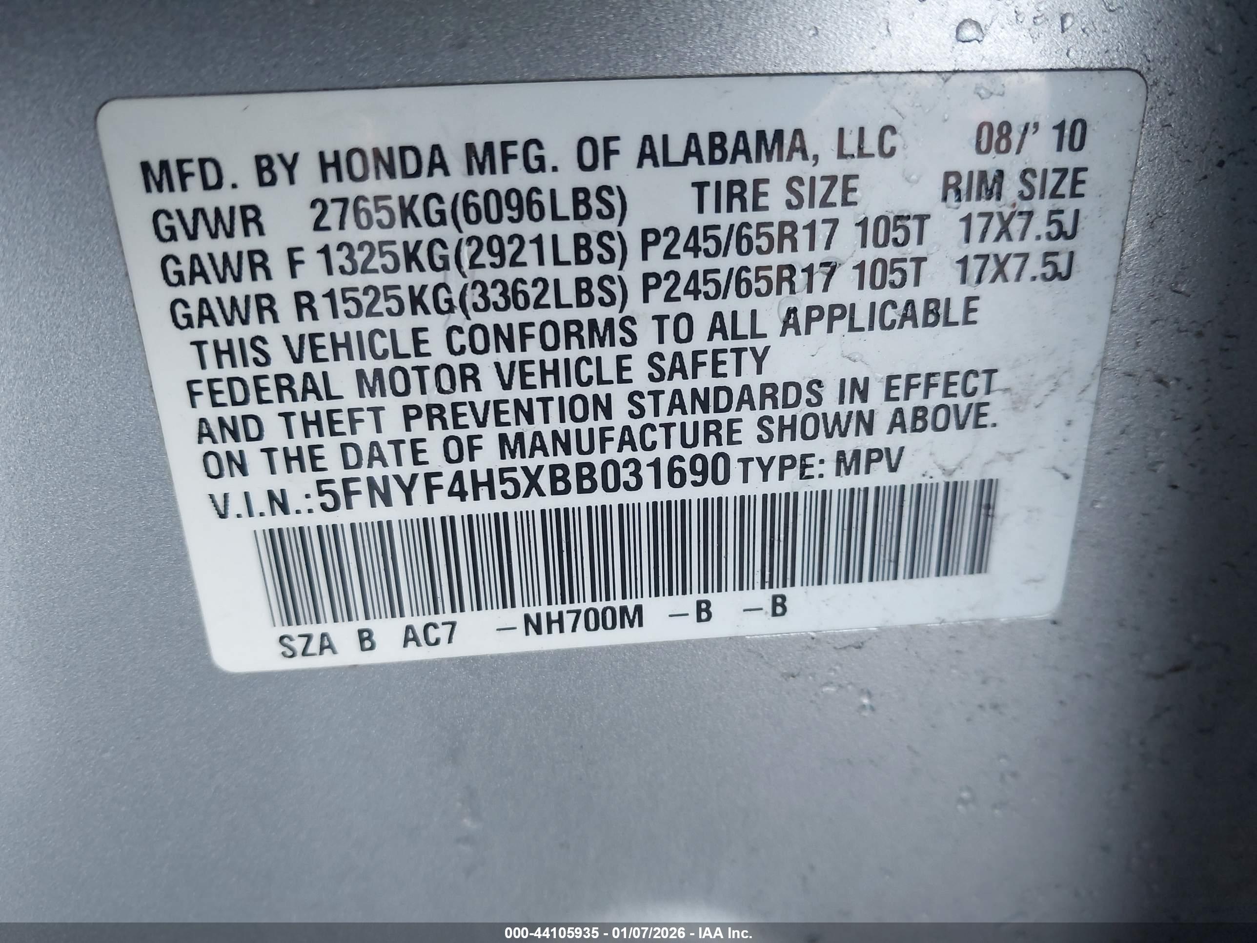 HONDA PILOT image 9